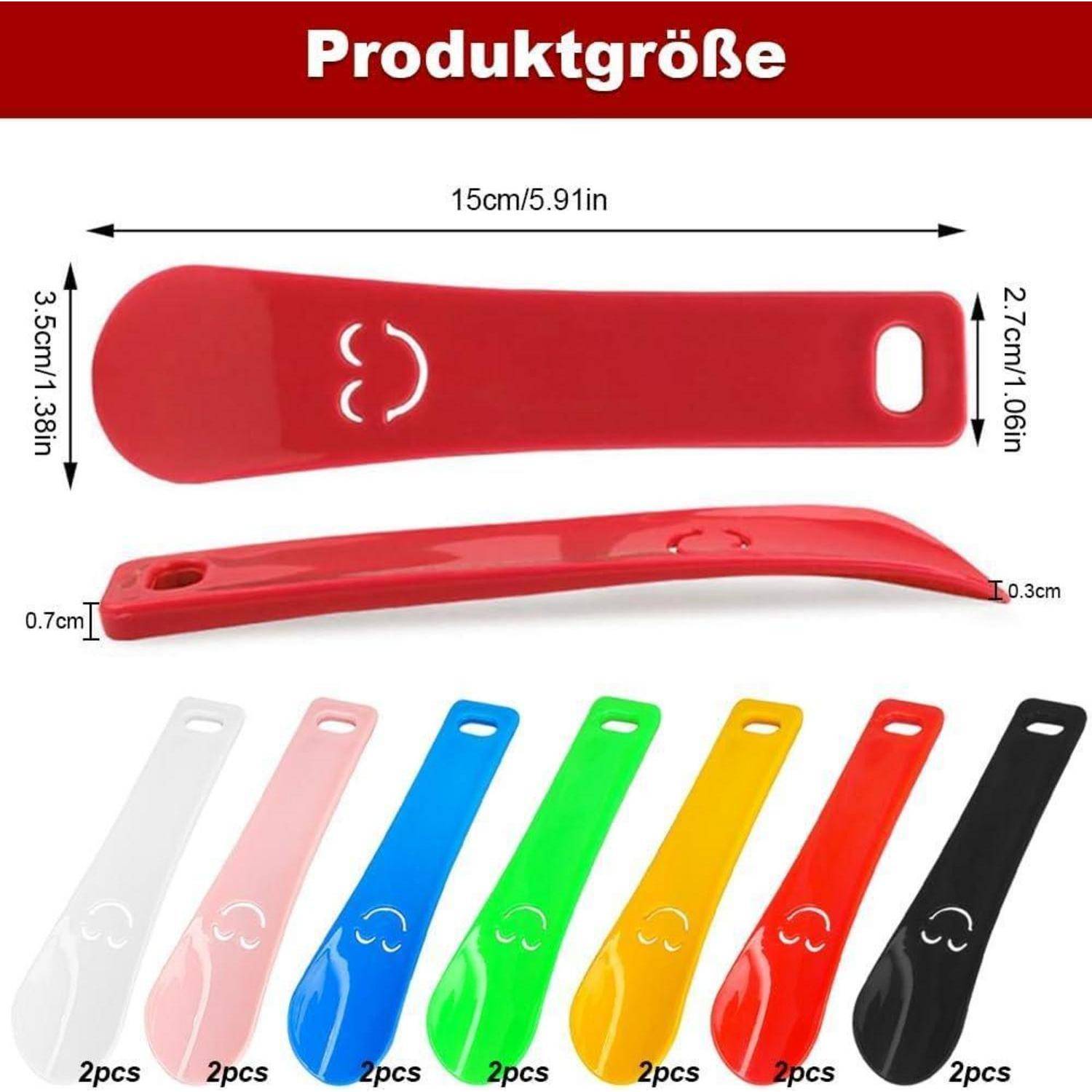 Schuhlöffel 14 Stück Kunststoff 15cm mit Aufhängeloch