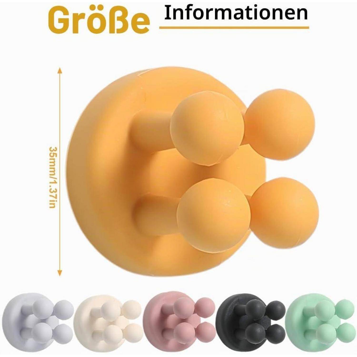 Silikon Zahnbürstenhalter 6 Stück, selbstklebend, wasserdicht