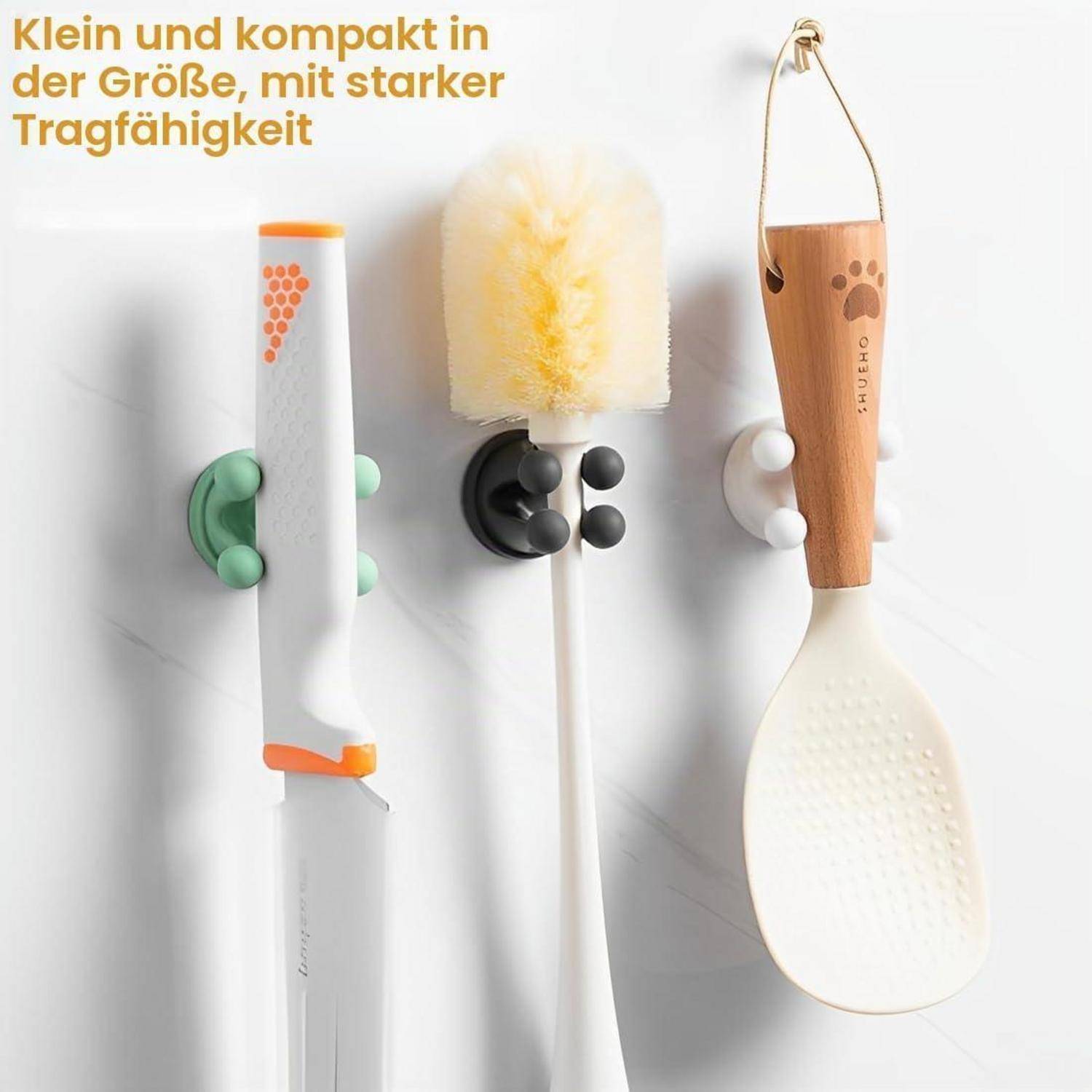 Silikon Zahnbürstenhalter 6 Stück, selbstklebend, wasserdicht