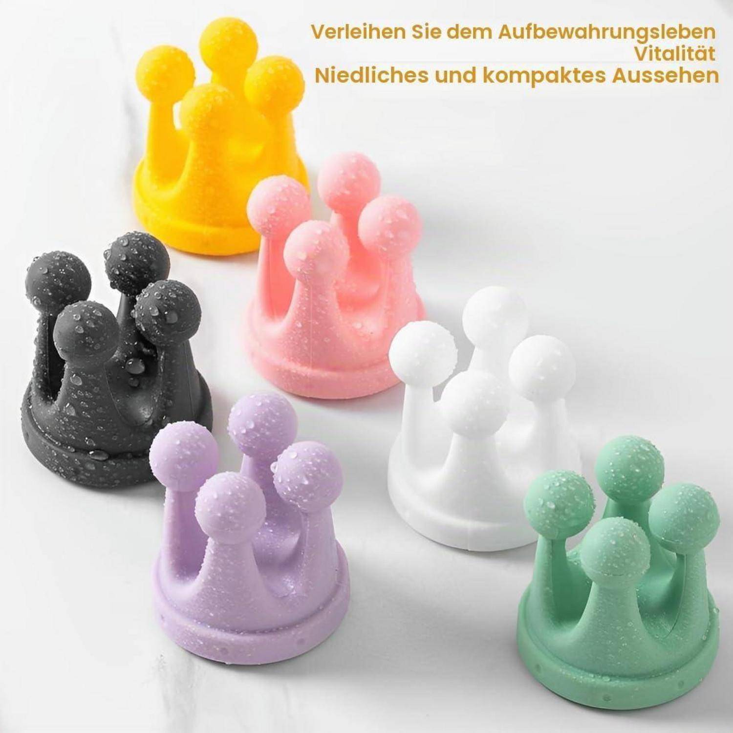 Silikon Zahnbürstenhalter 6 Stück, selbstklebend, wasserdicht
