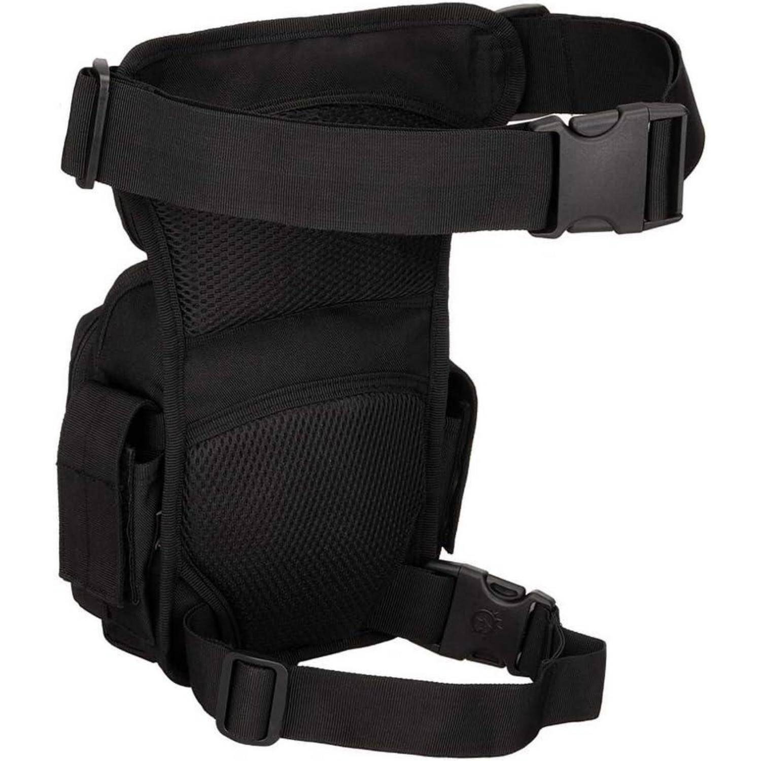 Taktische Beintasche MOLLE wasserdicht Schwarz