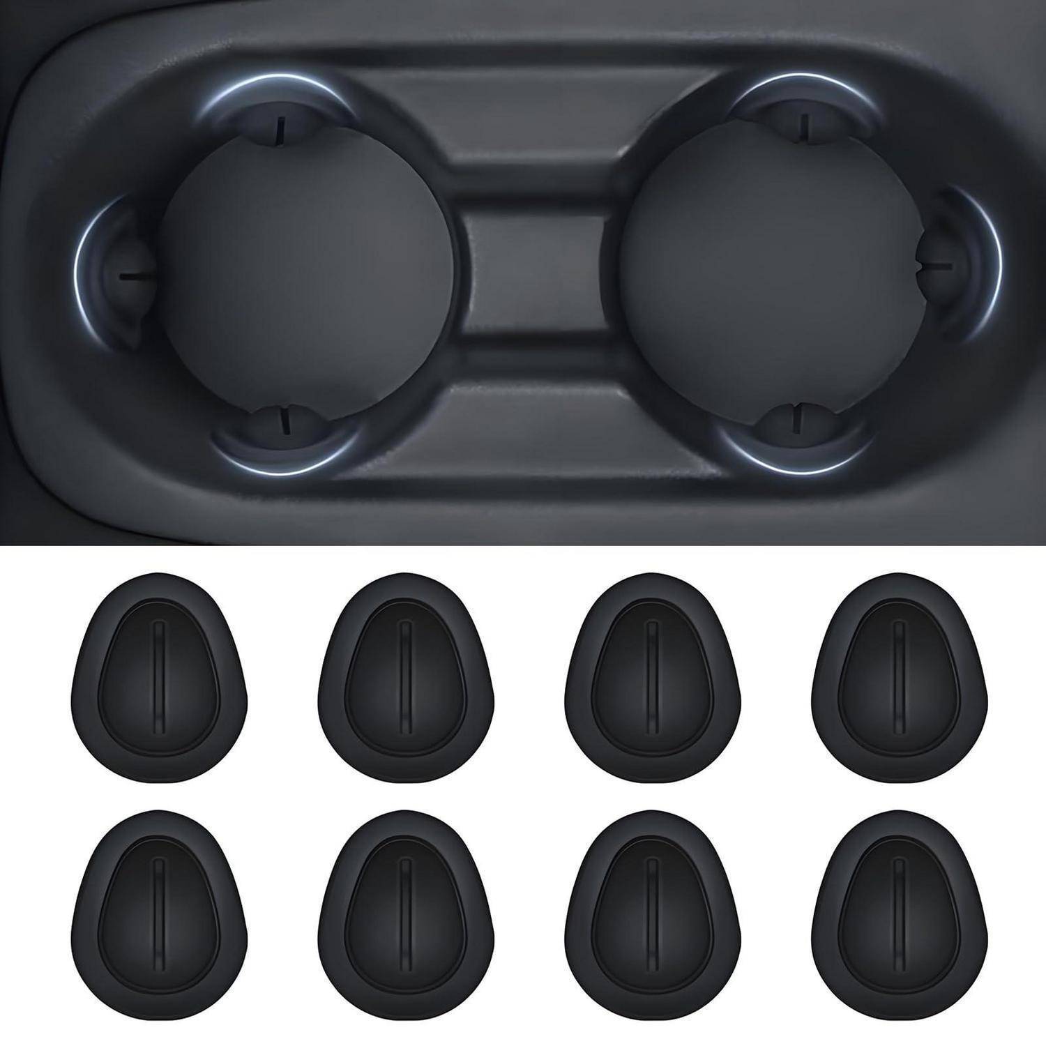 8x Auto Getränkehalter Limiter Silikon Schwarz