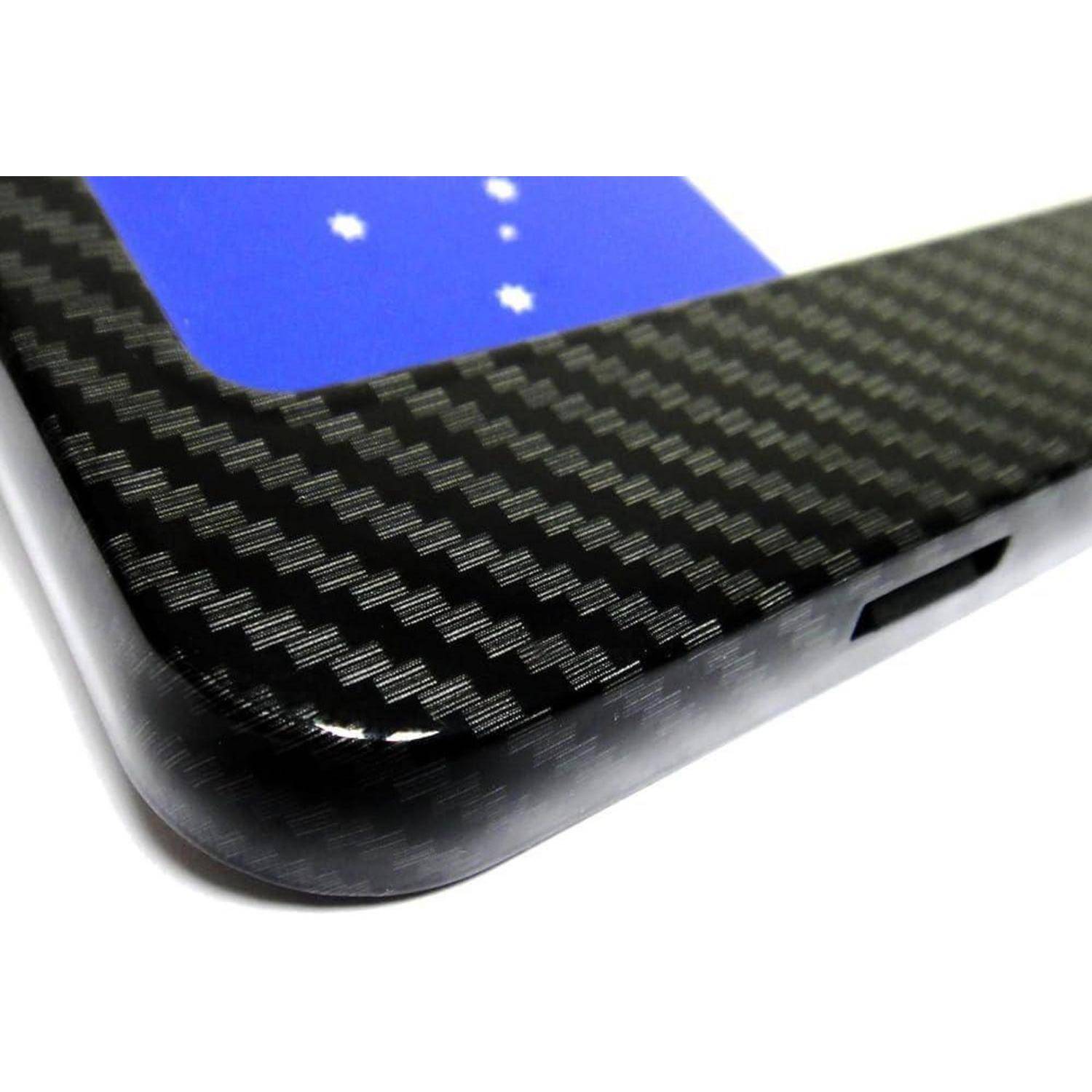 Kennzeichenhalter Hydrographic Carbon-Optik Schwarz EU DE