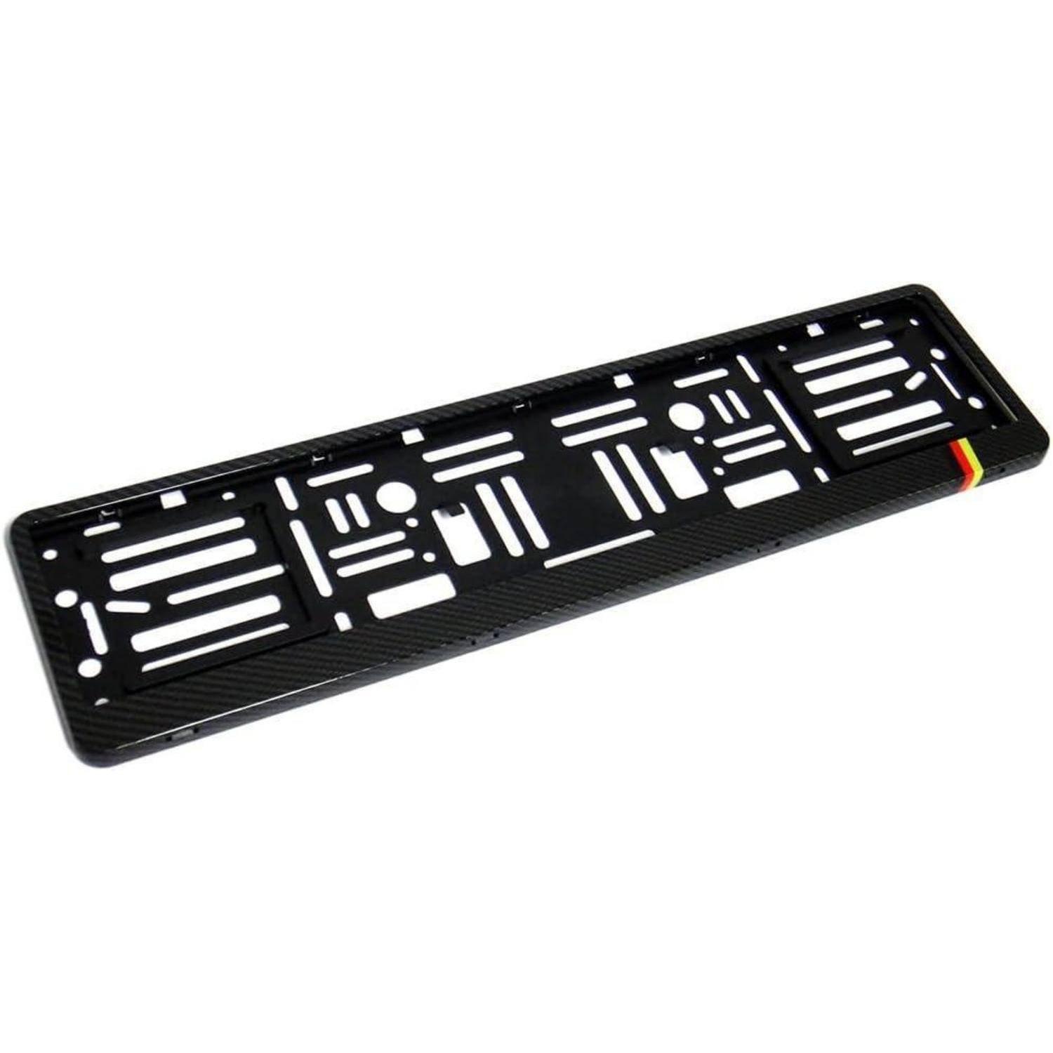 Kennzeichenhalter Carbon-Optik Schwarz für Deutschland DE Fahrzeuge