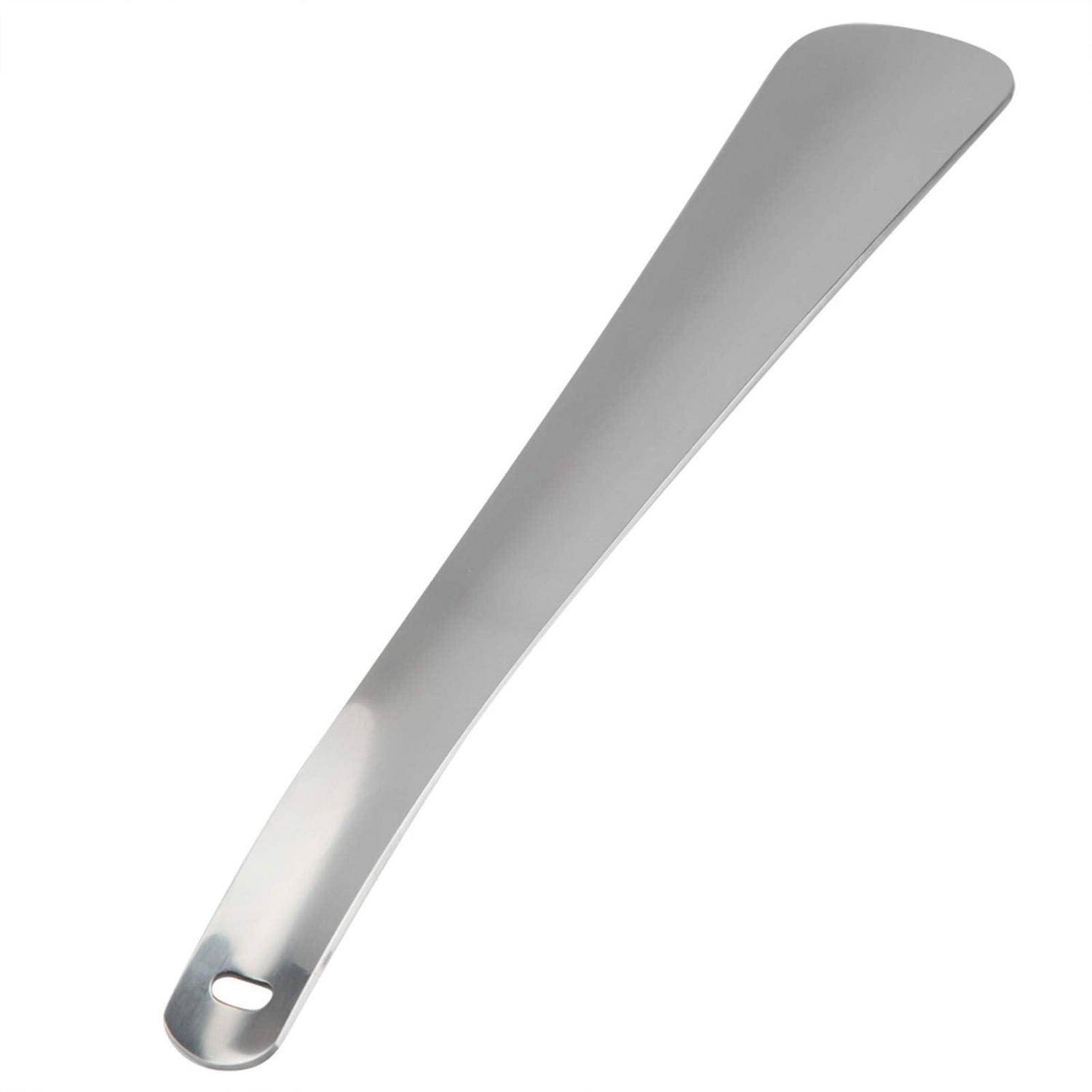 Schuhlöffel Edelstahl 18,5cm gebogen mit Aufhängeloch
