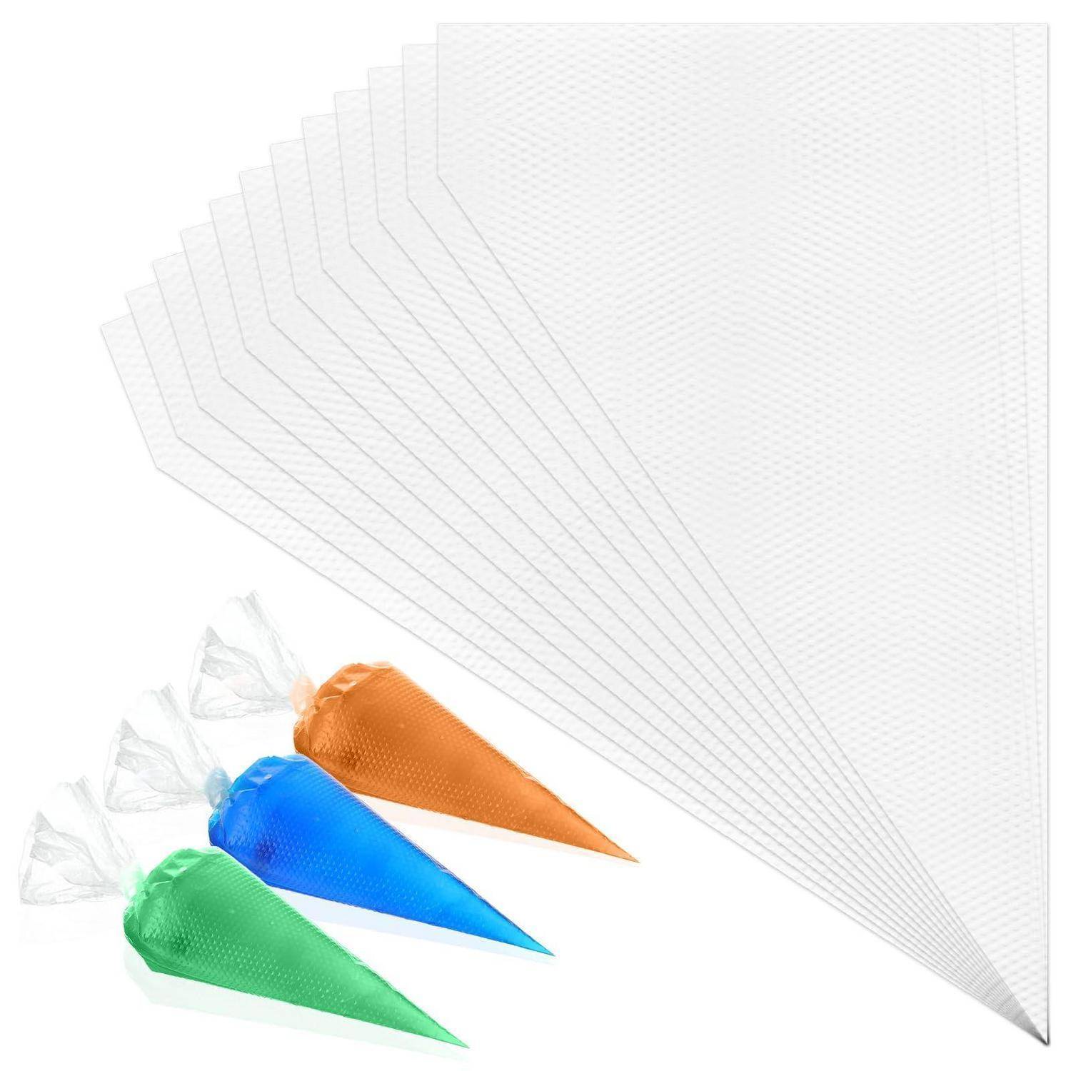 200x Einweg Spritzbeutel Transparent 21,5cm