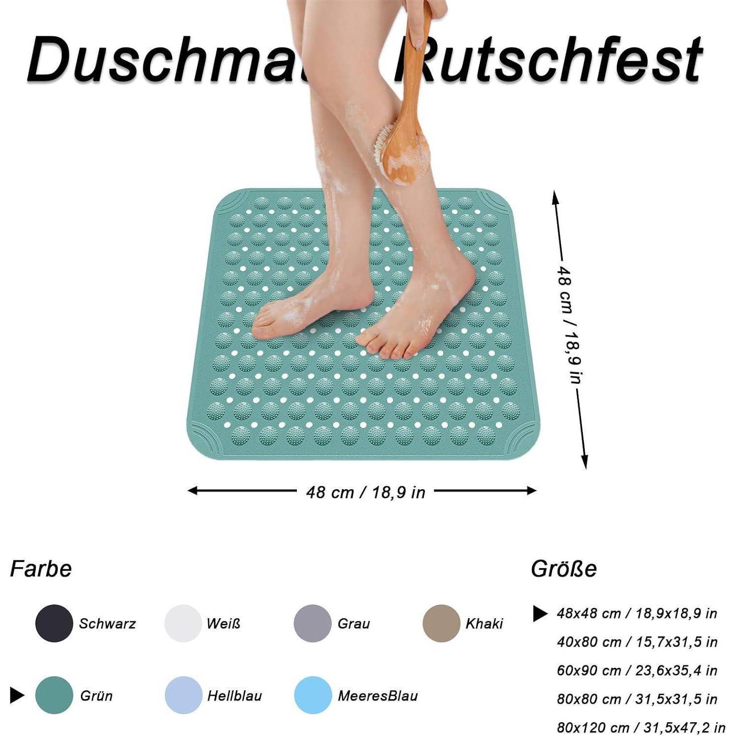 Produktbild einer rutschfesten Duschmatte mit der Bezeichnung „Duschmatte Rutschfest