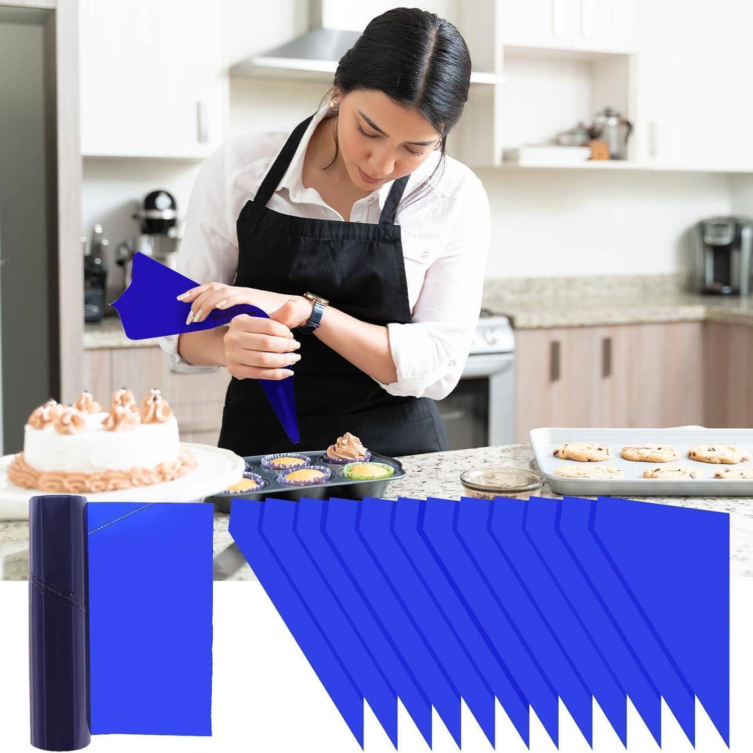Spritzbeutel Set 50 Stück 52 cm Extra Groß Einweg Blau
