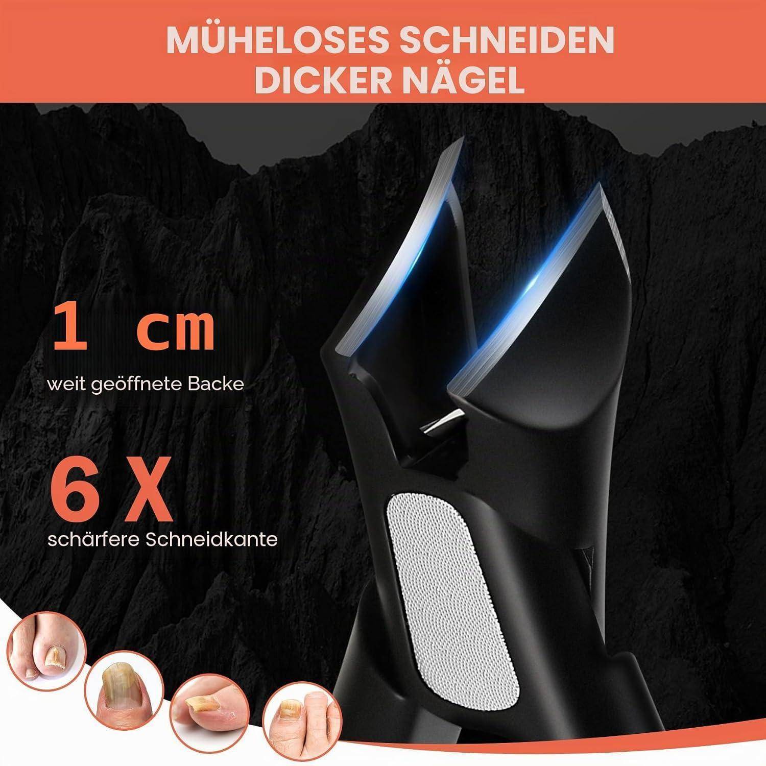 BEZOX Präzisions-Nagelzange für dicke Nägel, schwarz