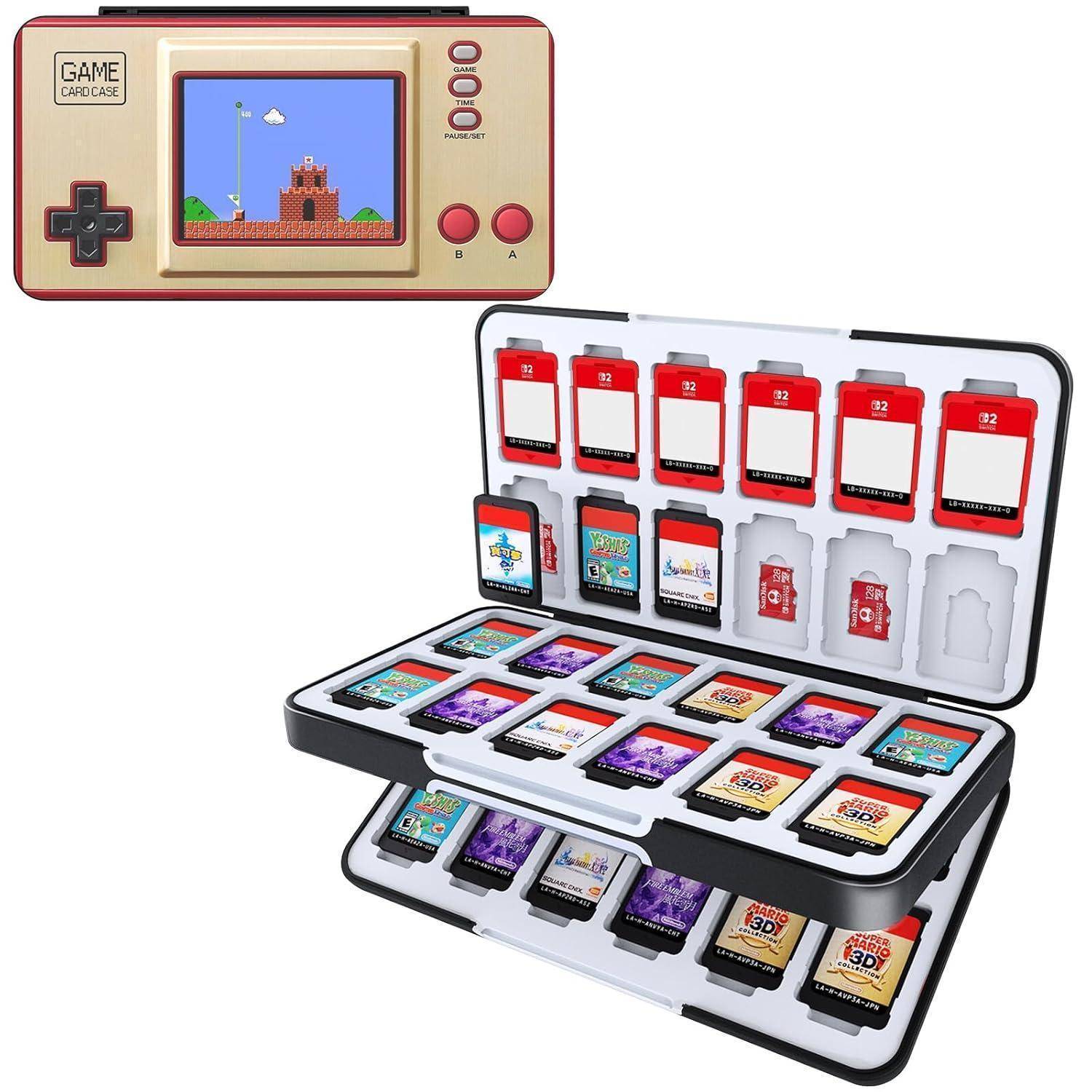Nintendo Switch Game Card Case 48 Slots 24 Micro SD Custom Pattern