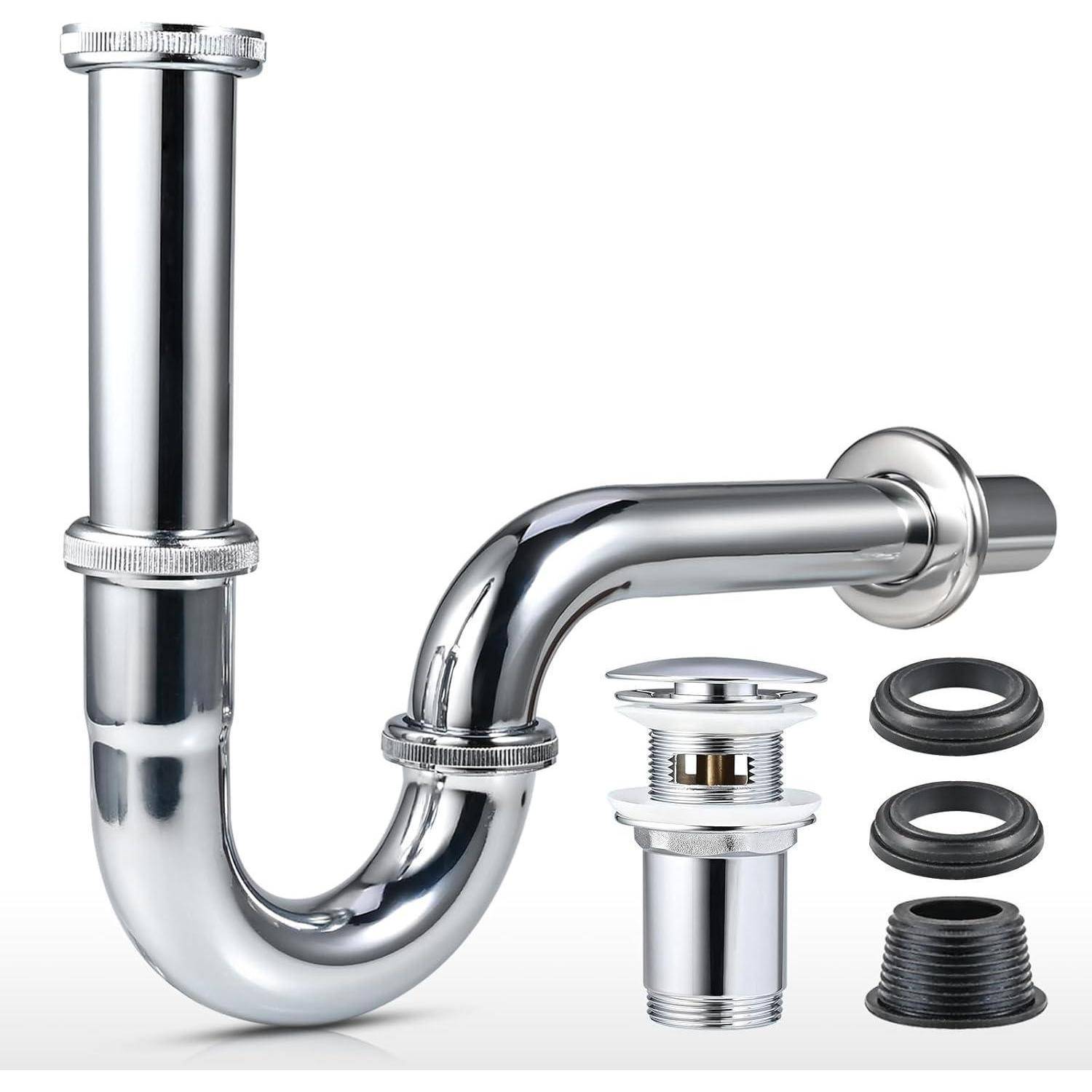 Universal Siphon Waschbecken Röhrensiphon Ablaufgarnitur Abflussrohr