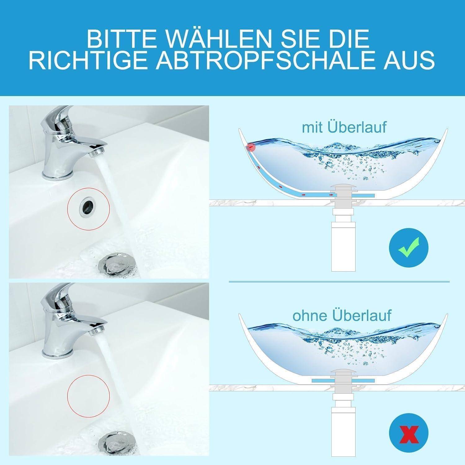 Universal Siphon Waschbecken Röhrensiphon Ablaufgarnitur Abflussrohr