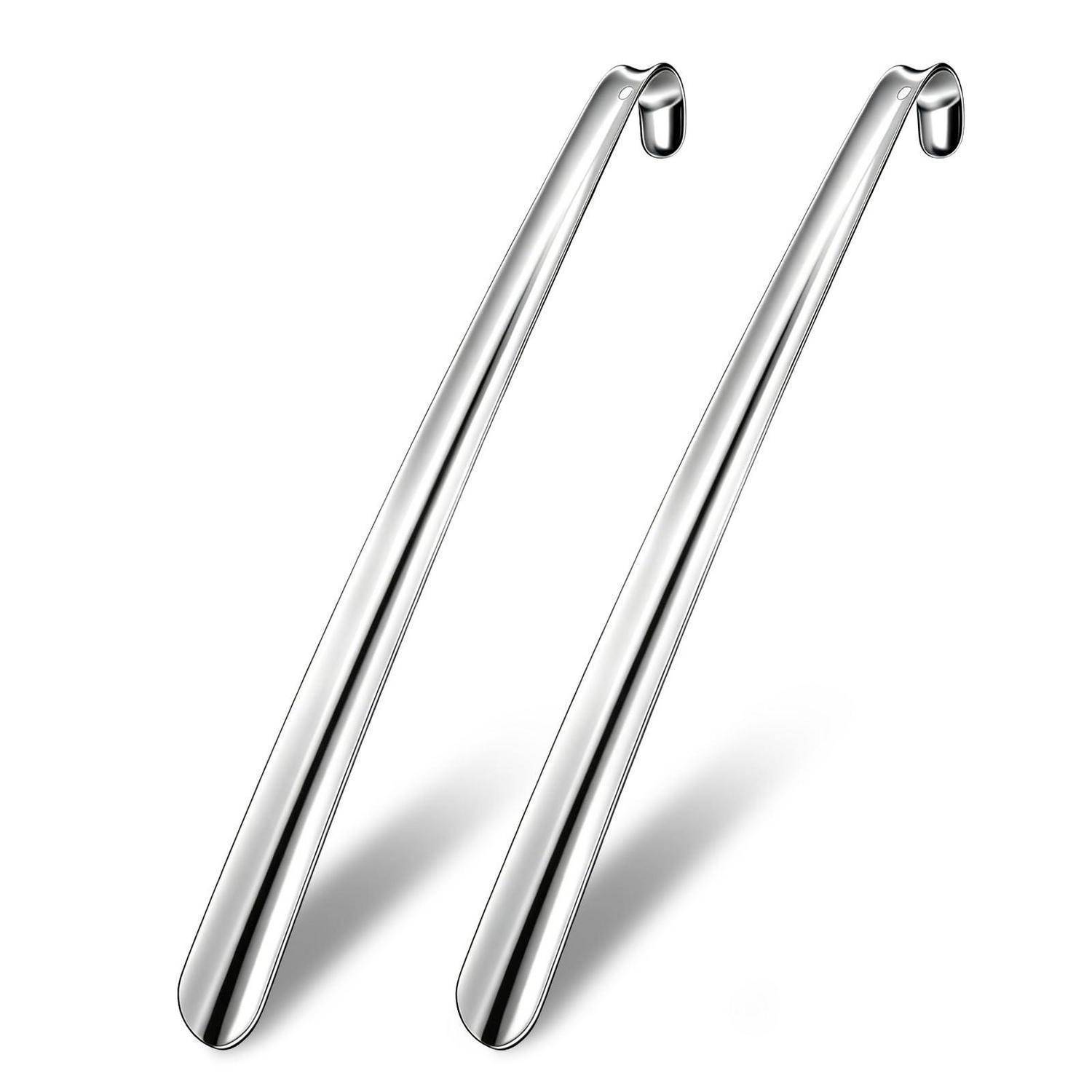 2x Schuhlöffel 42cm Edelstahl mit Aufhängeöse