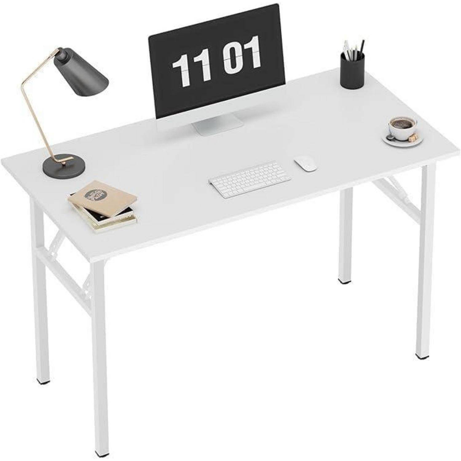 Klapptisch Schreibtisch Computertisch Holz Klein Weiß 120x60CM