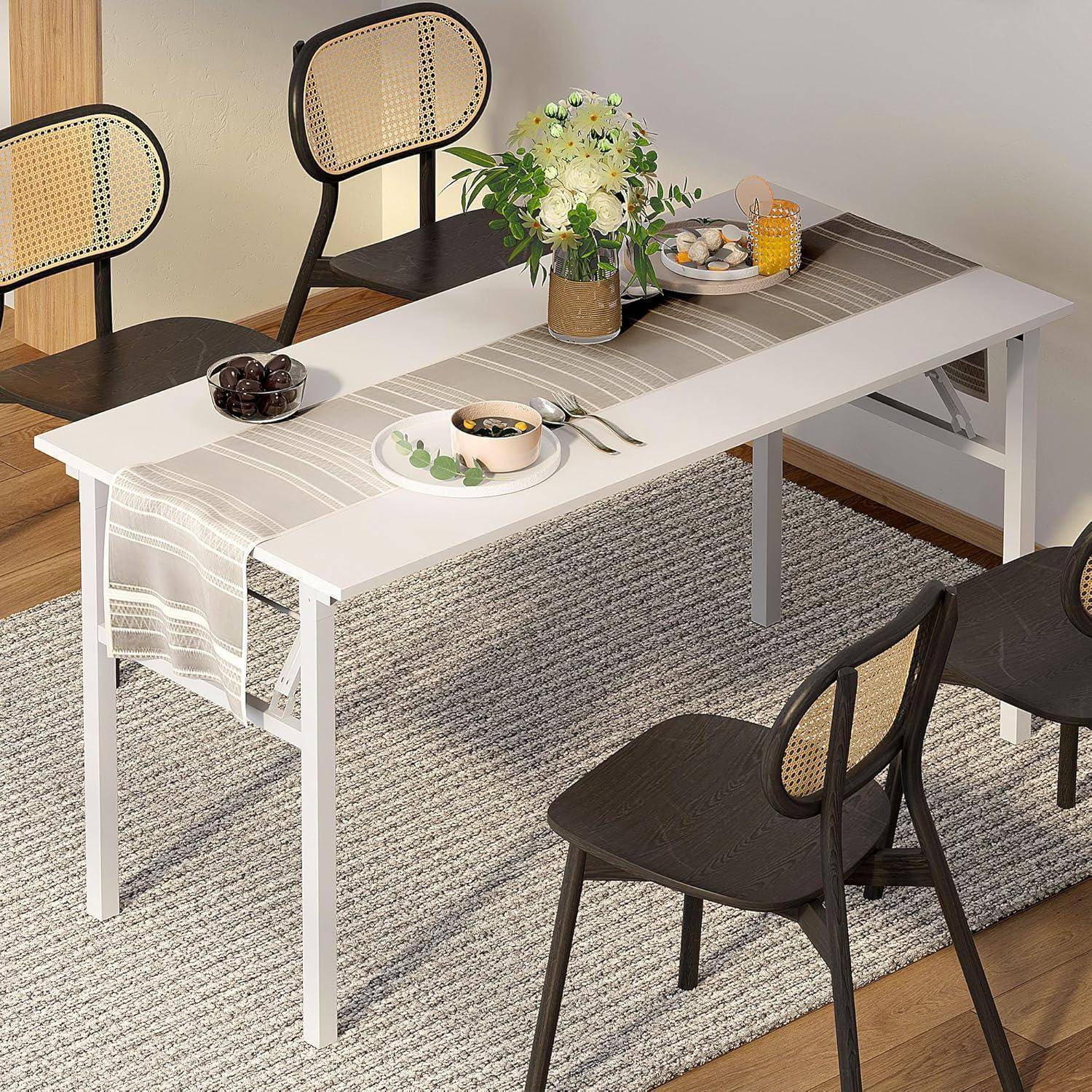 Klapptisch Schreibtisch Computertisch Holz Klein Weiß 120x60CM