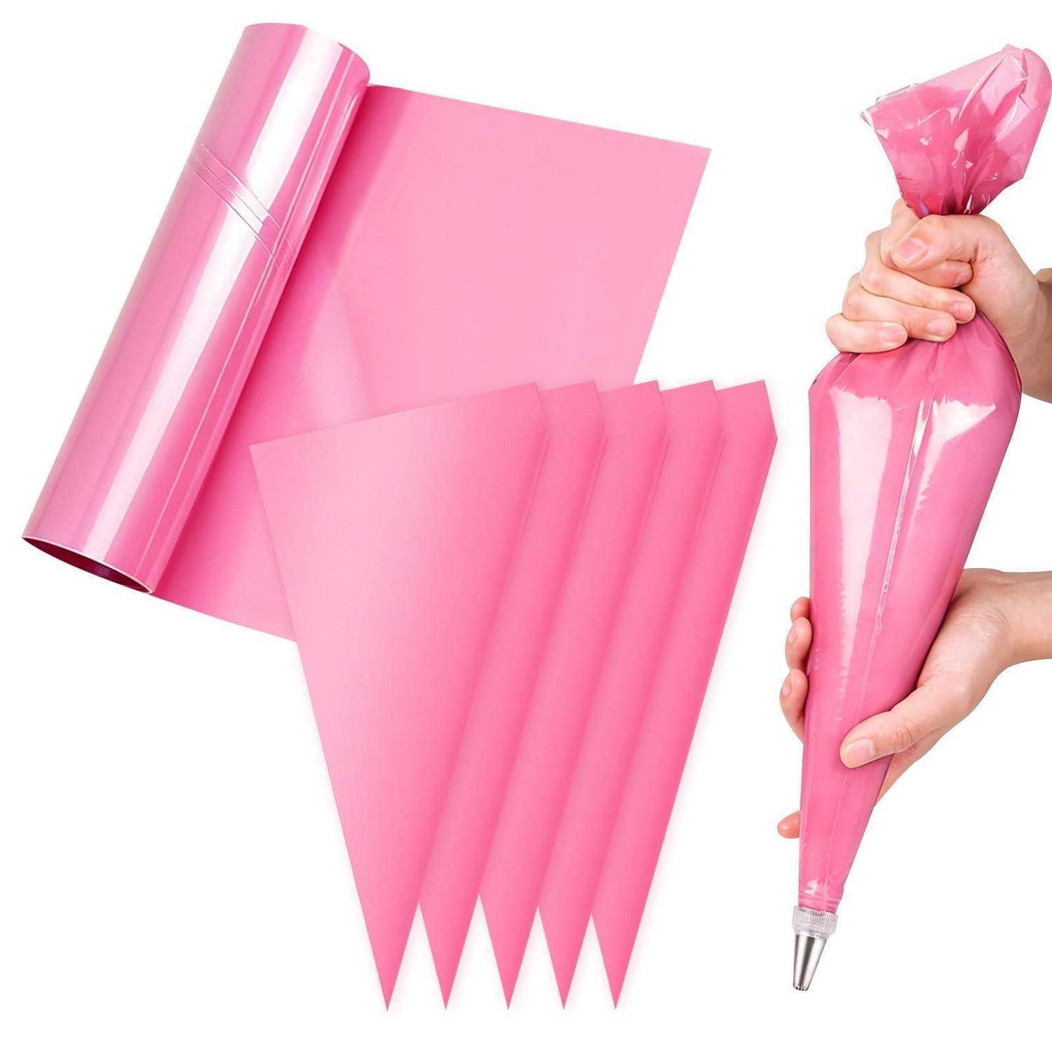 Spritzbeutel Einweg Groß 50 Stück 53cm Rosa