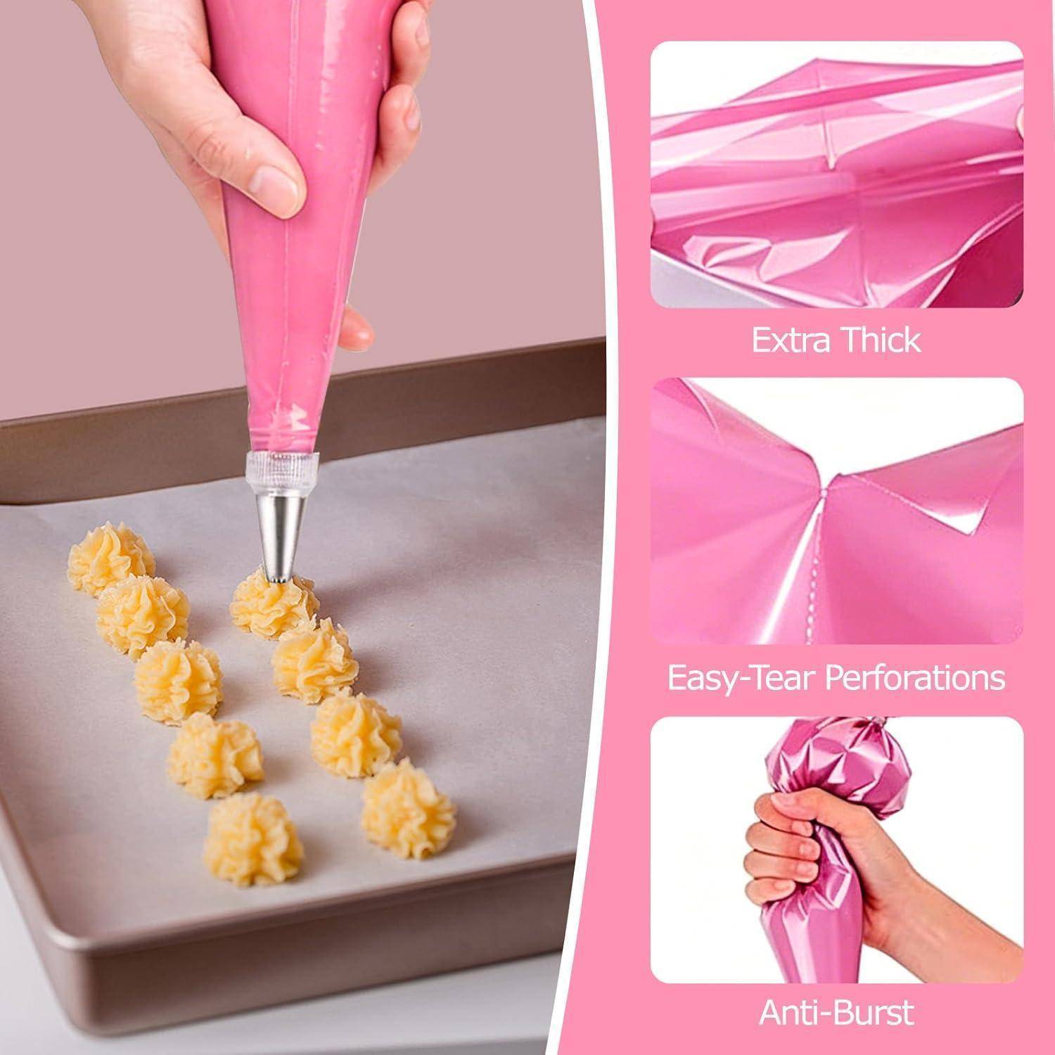 Spritzbeutel Einweg Groß 50 Stück 53cm Rosa