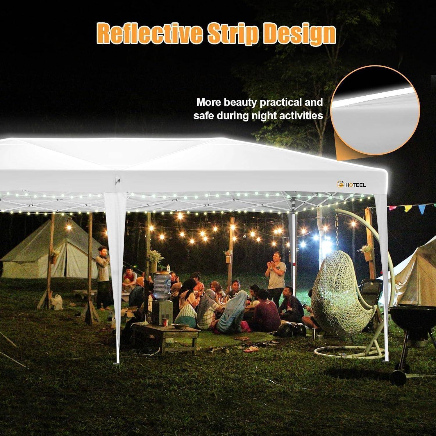 HOTEEL Faltpavillon 3x6m wasserdicht, 6 Seitenteile, höhenverstellbar, weiß