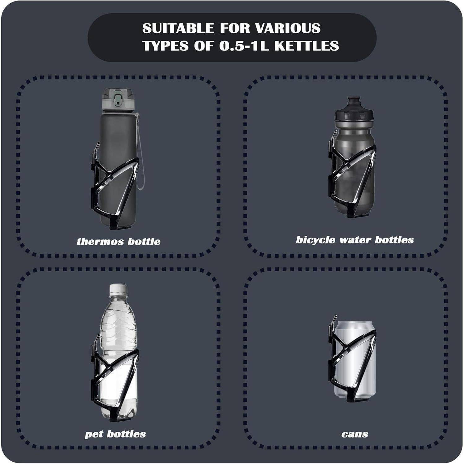 Flaschenhalter Fahrrad Set 2er-Pack PC Kunststoff inkl. Schrauben