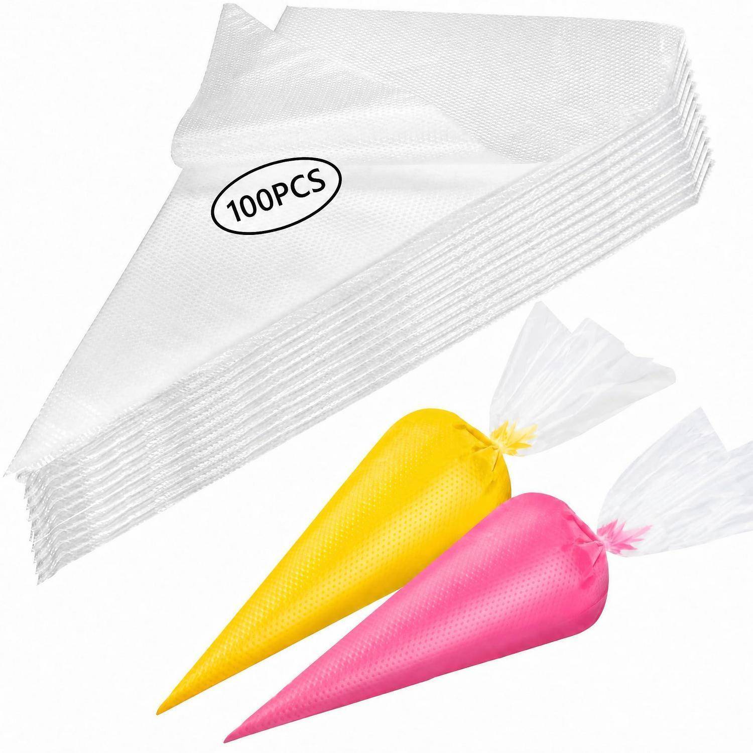 Einweg Spritzbeutel 100 Stück 30x20cm transparent reißfest