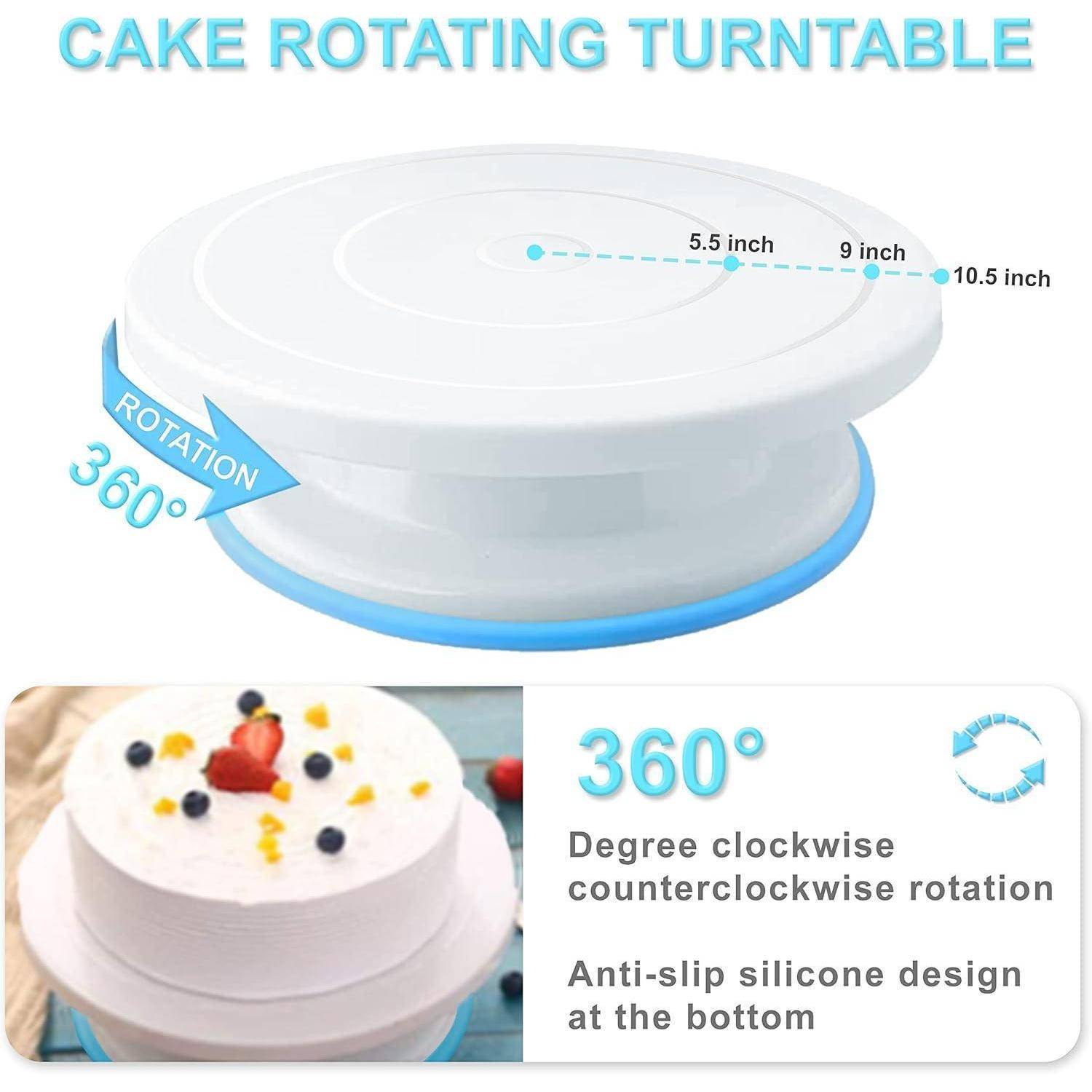 Torten Zubehör Set 255-teilig mit drehbarer Tortenplatte