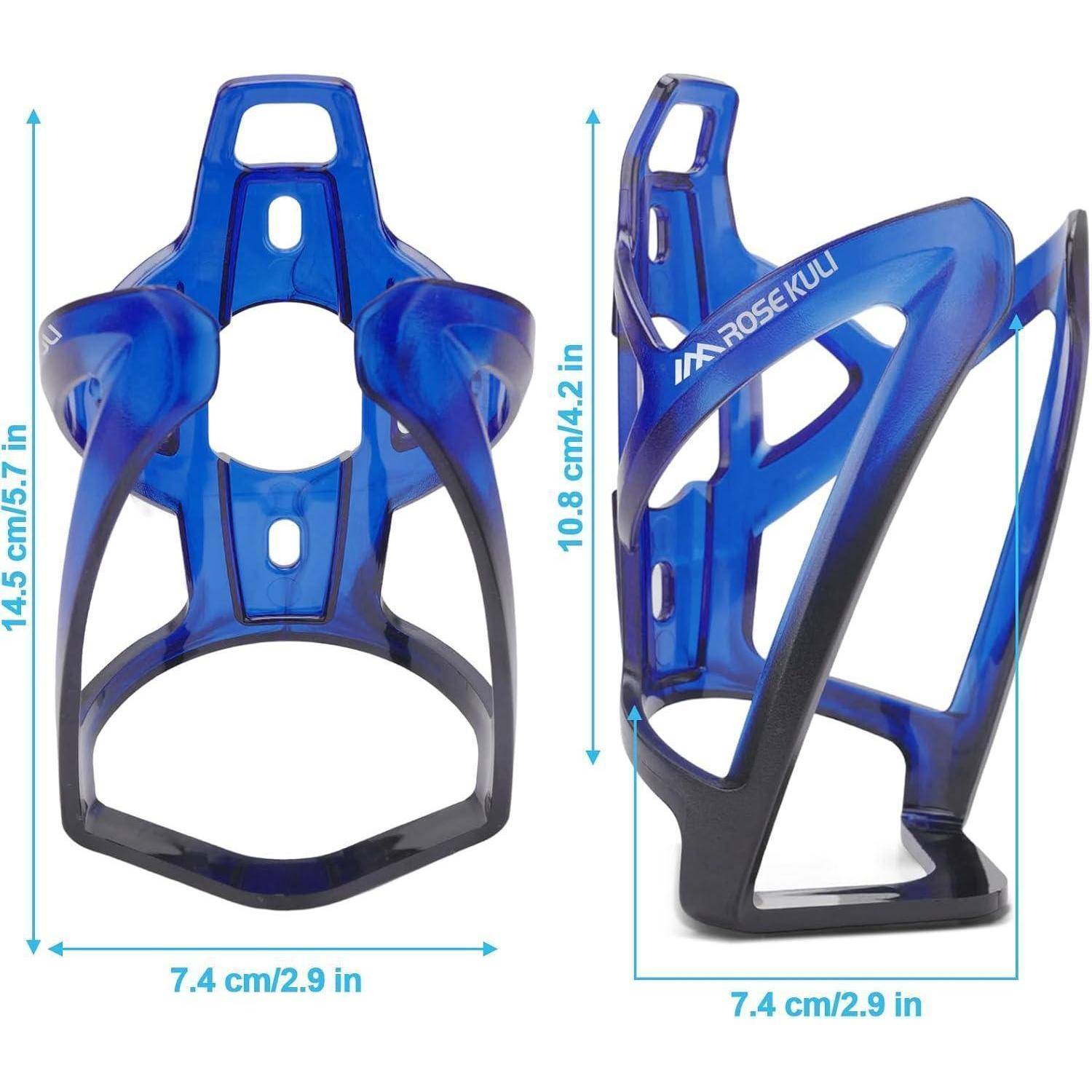 Flaschenhalter Fahrrad 2er Set Schwarz Blau PC Material