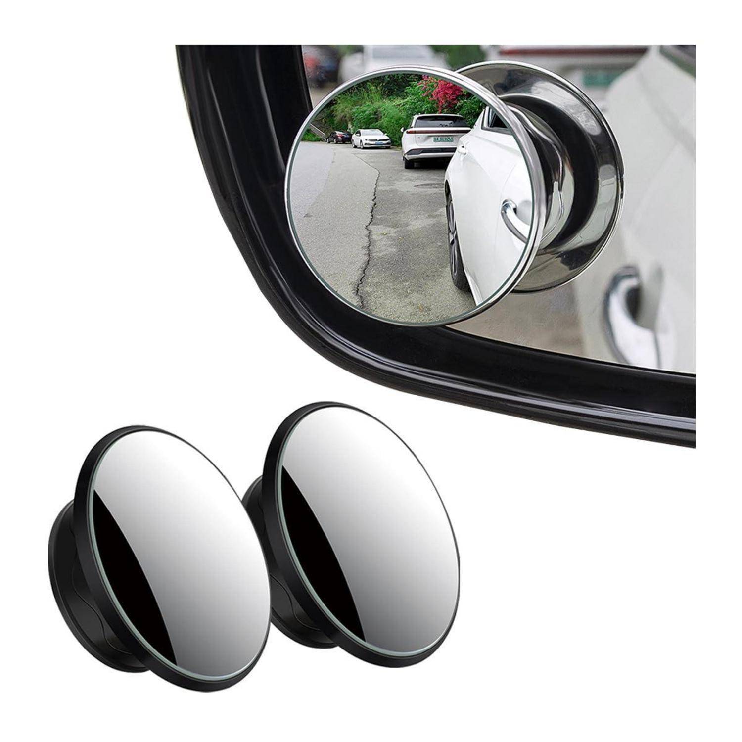 2x Auto Blind Spot Spiegel HD Konvex 360° Einstellbar Schwarz