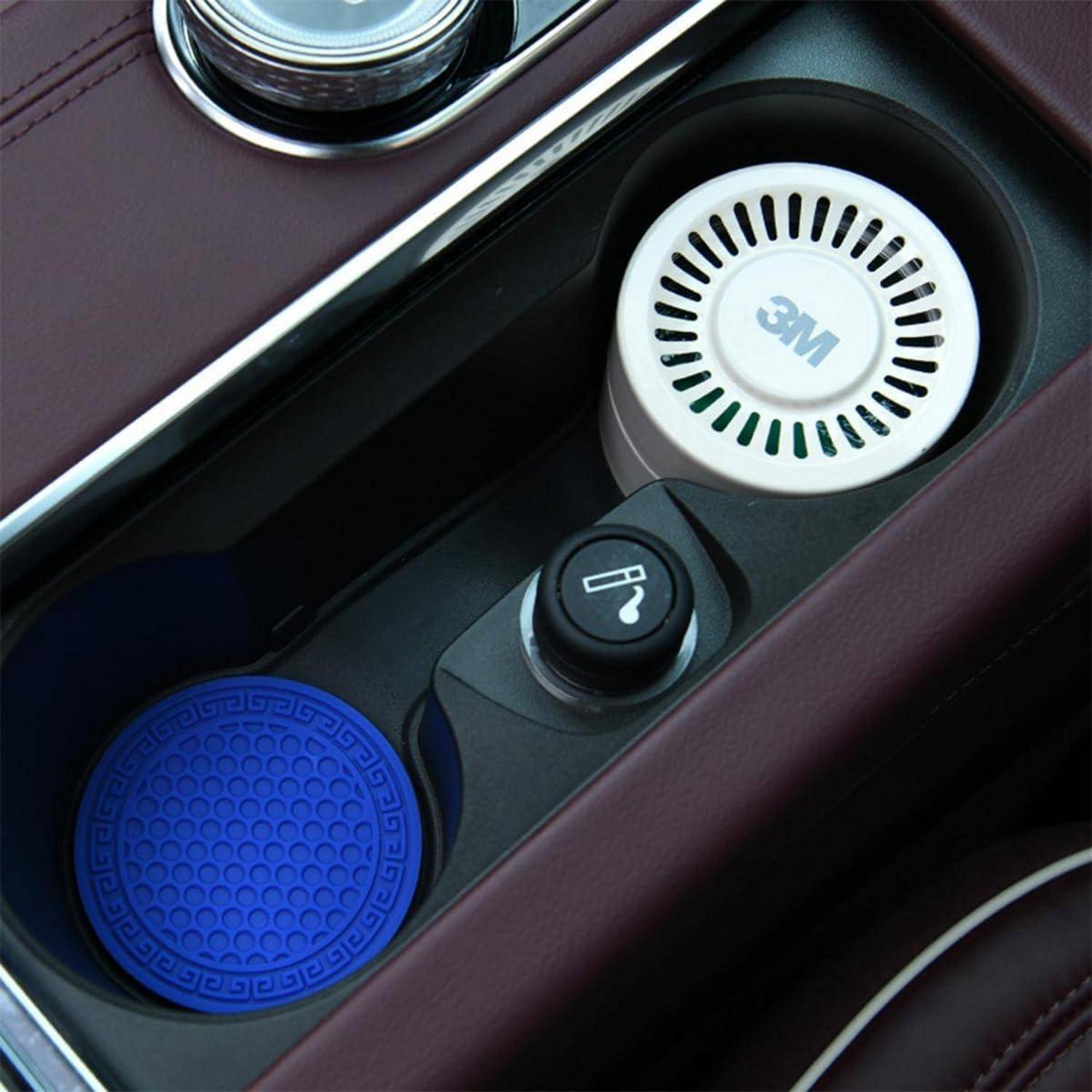 JNNJ 2x Auto Untersetzer Wabenmuster PVC Blau