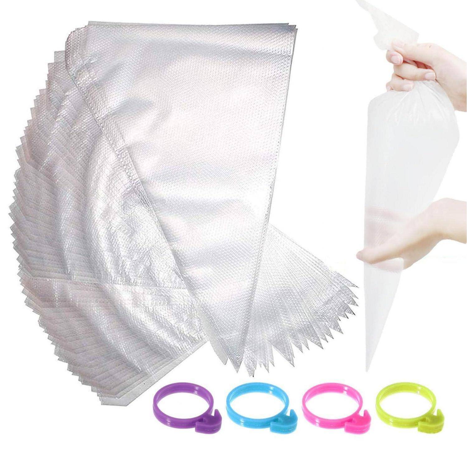 100x Spritzbeutel Groß 55cm Verdickt Einweg HDPE