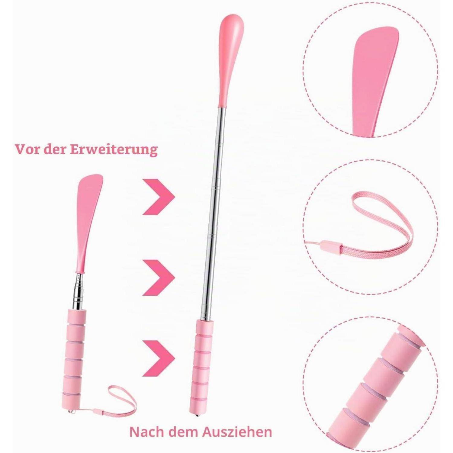 Schuhlöffel ausziehbar 28-70 cm Kunststoff mit Griff