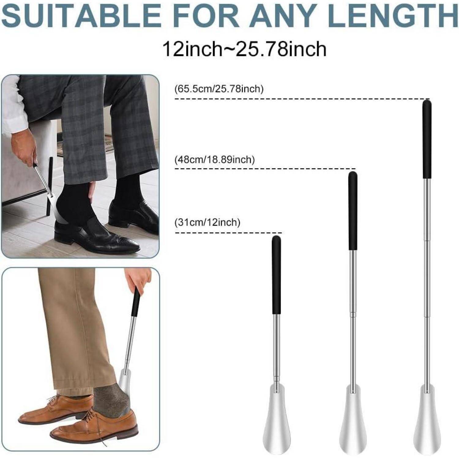 Schuhlöffel Teleskop 28.5-70.5cm Edelstahl 2 Stück