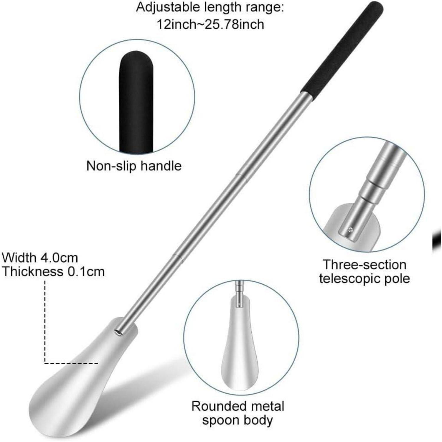 Schuhlöffel Teleskop 28.5-70.5cm Edelstahl 2 Stück