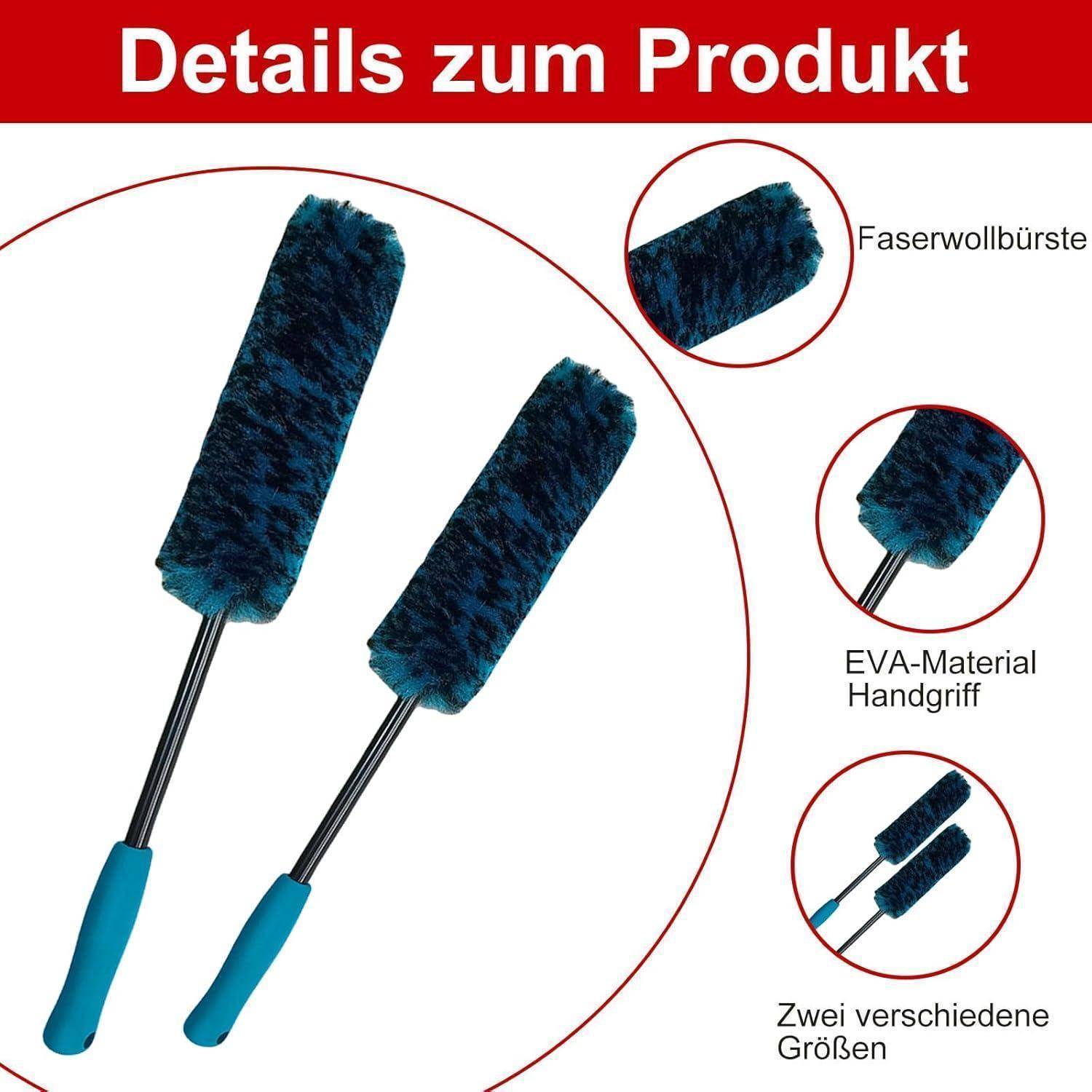 Auto Reinigungsset 5-teilig mit Felgenbürste und Waschhandschuh
