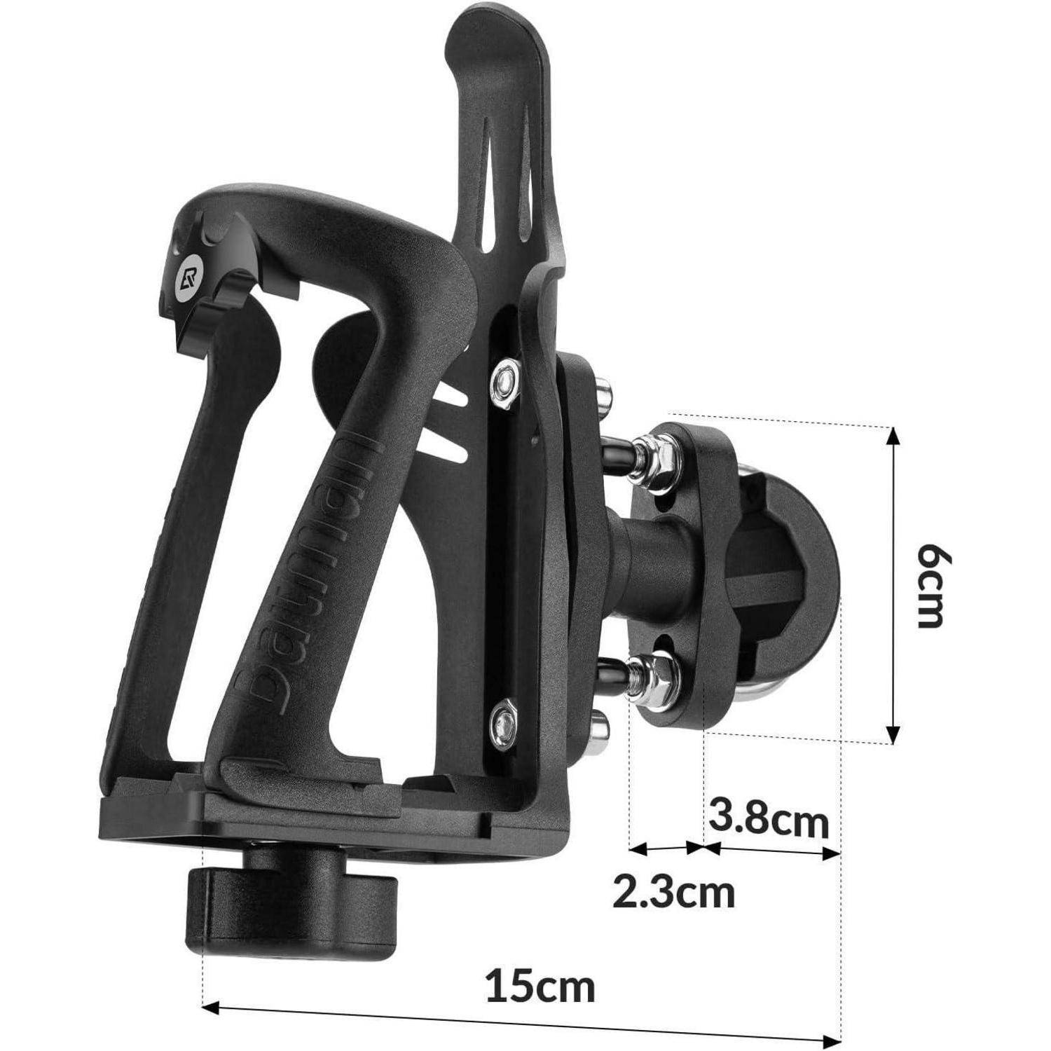 ROCKBROS Flaschenhalter für Fahrrad & Motorrad, 5,5-8,5cm verstellbar, 360° drehbar
