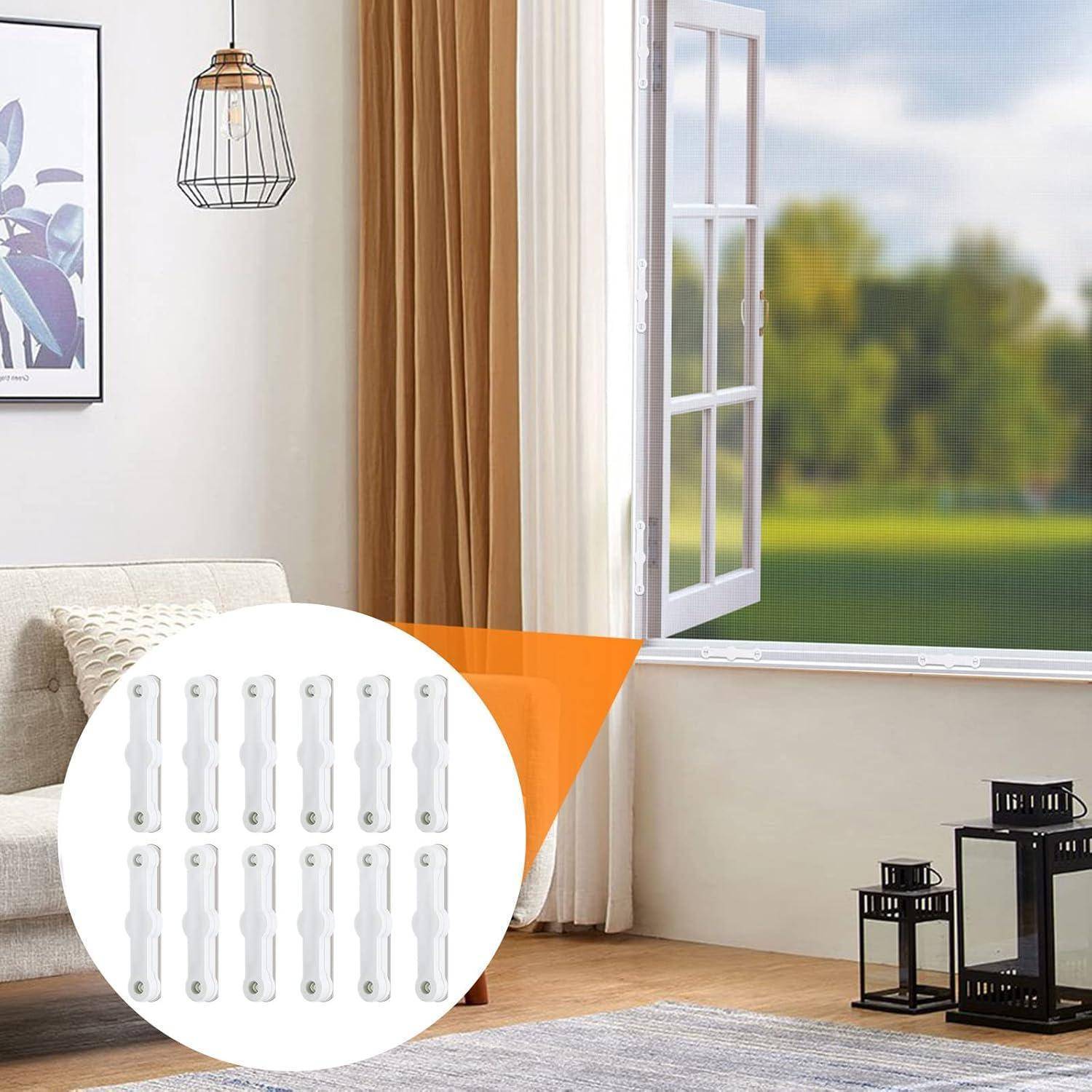 12x Fliegengitter Fenster Clips Selbstklebend Ohne Bohren