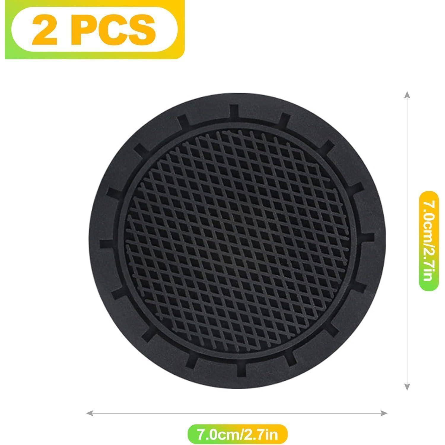 Zwei schwarze runde Mesh-Lüftungsabdeckungen, mit der Bezeichnung „2 PCS