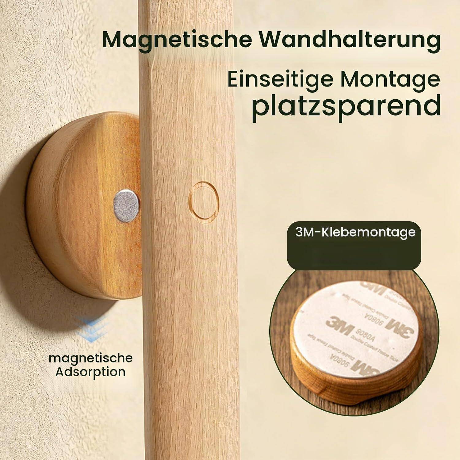 Schuhlöffel 75cm Holz mit Magnet-Wandhalterung