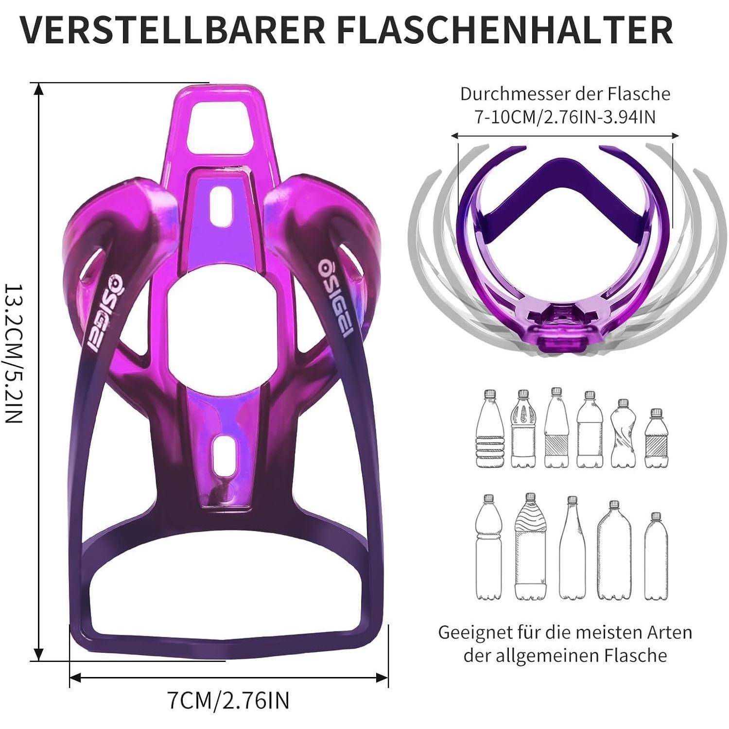Diagramm eines verstellbaren Flaschenhalters mit der Bezeichnung „VERSTELLBARER FLASCHENHALTER