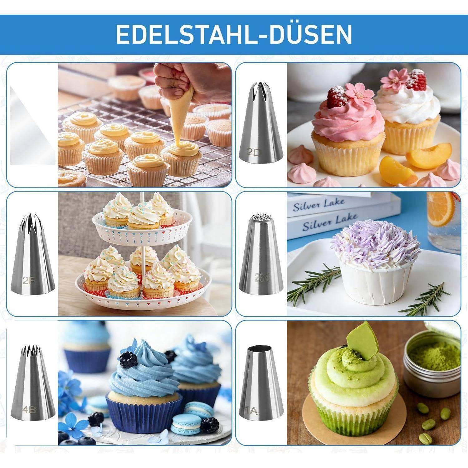 Werbegrafik mit dem Titel „EDELSTAHL-DÜSEN