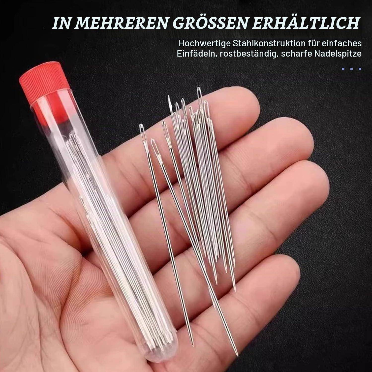 Nähnadel-Set 37-teilig Edelstahl Big Eye für Handnähen