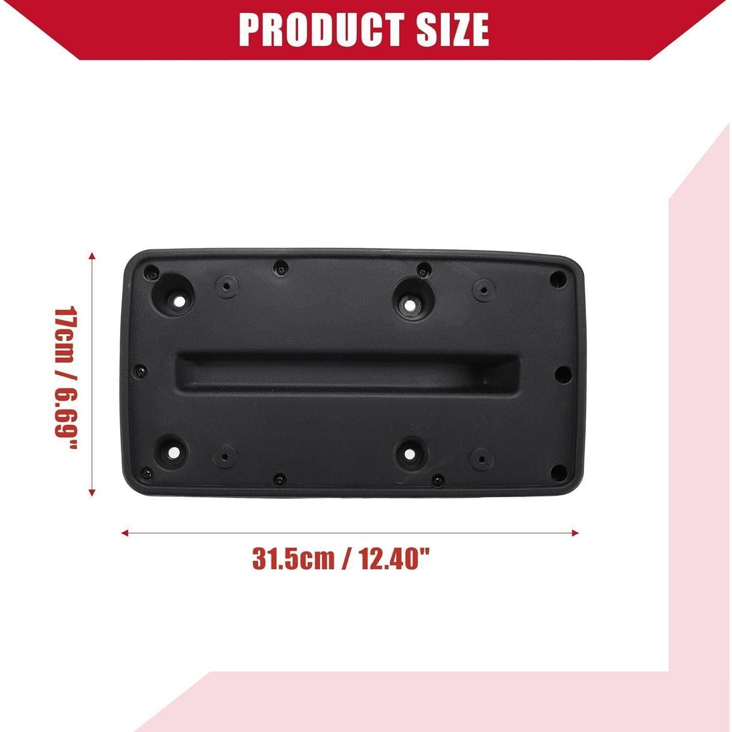 Produktgrößengrafik, die eine schwarze rechteckige Platte zeigt: 31,5 cm (12,40 Zoll) breit und 17 cm (6,69 Zoll) hoch.