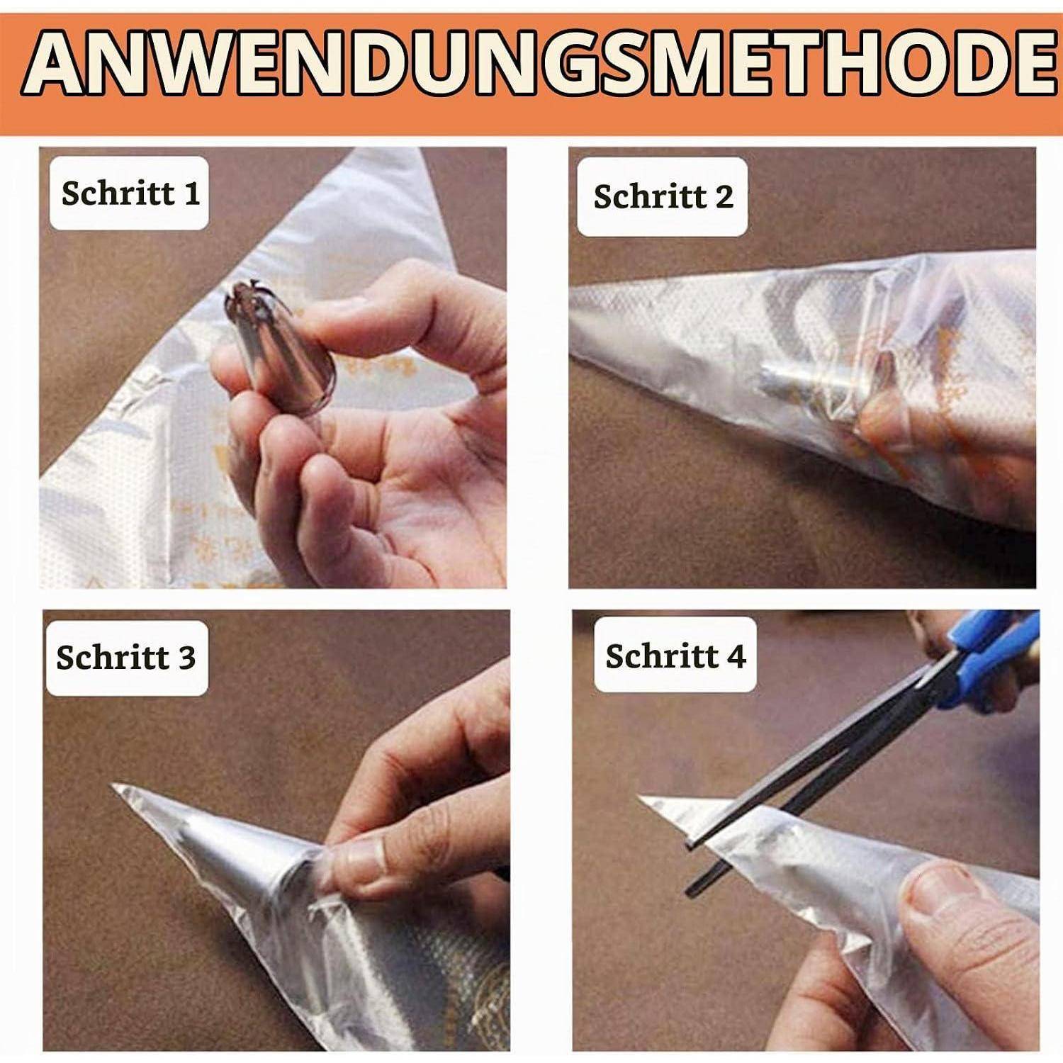 YOUYIKE Einweg-Spritzbeutel 100 Stück 35cm transparent