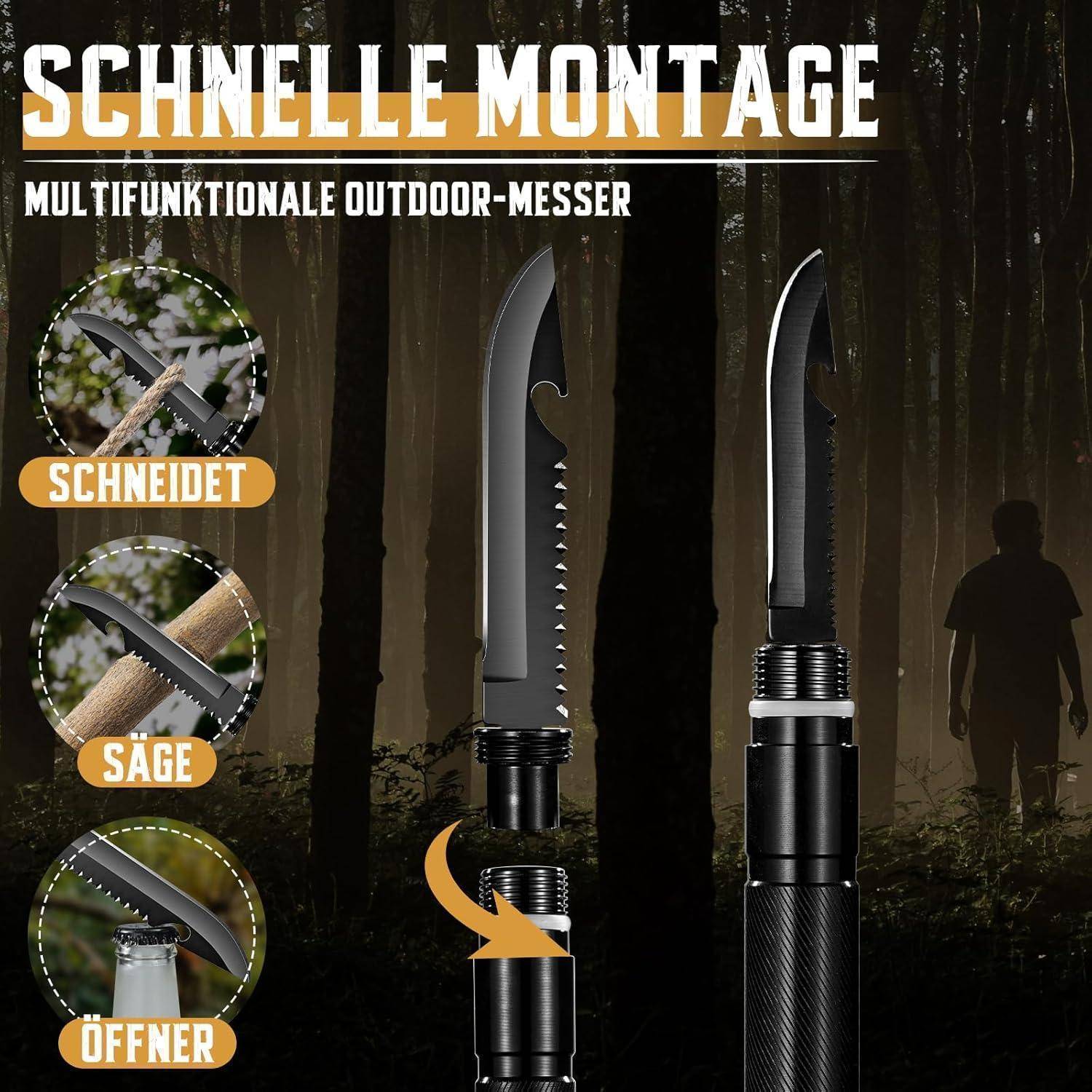 Purple Dragon Garten Axt 9in1 Survival Camping Axt mit Hacke Multitool Outdoor