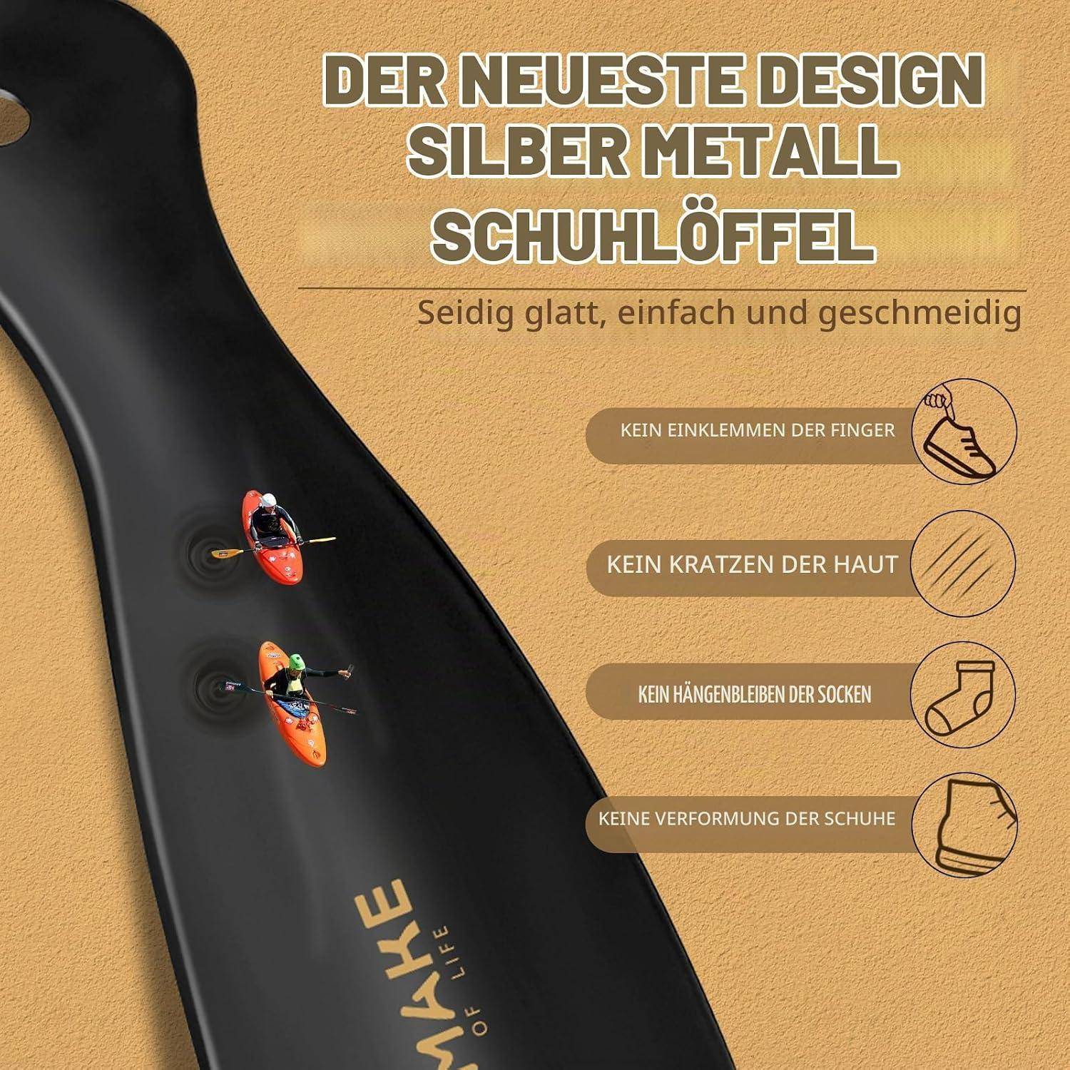 Schuhlöffel Metall 19cm 3er Set Schwarz