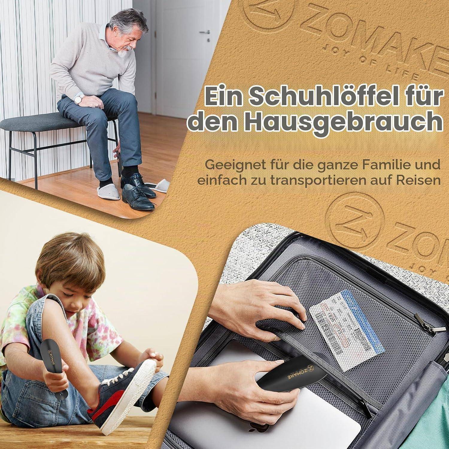 Schuhlöffel Metall 19cm 3er Set Schwarz