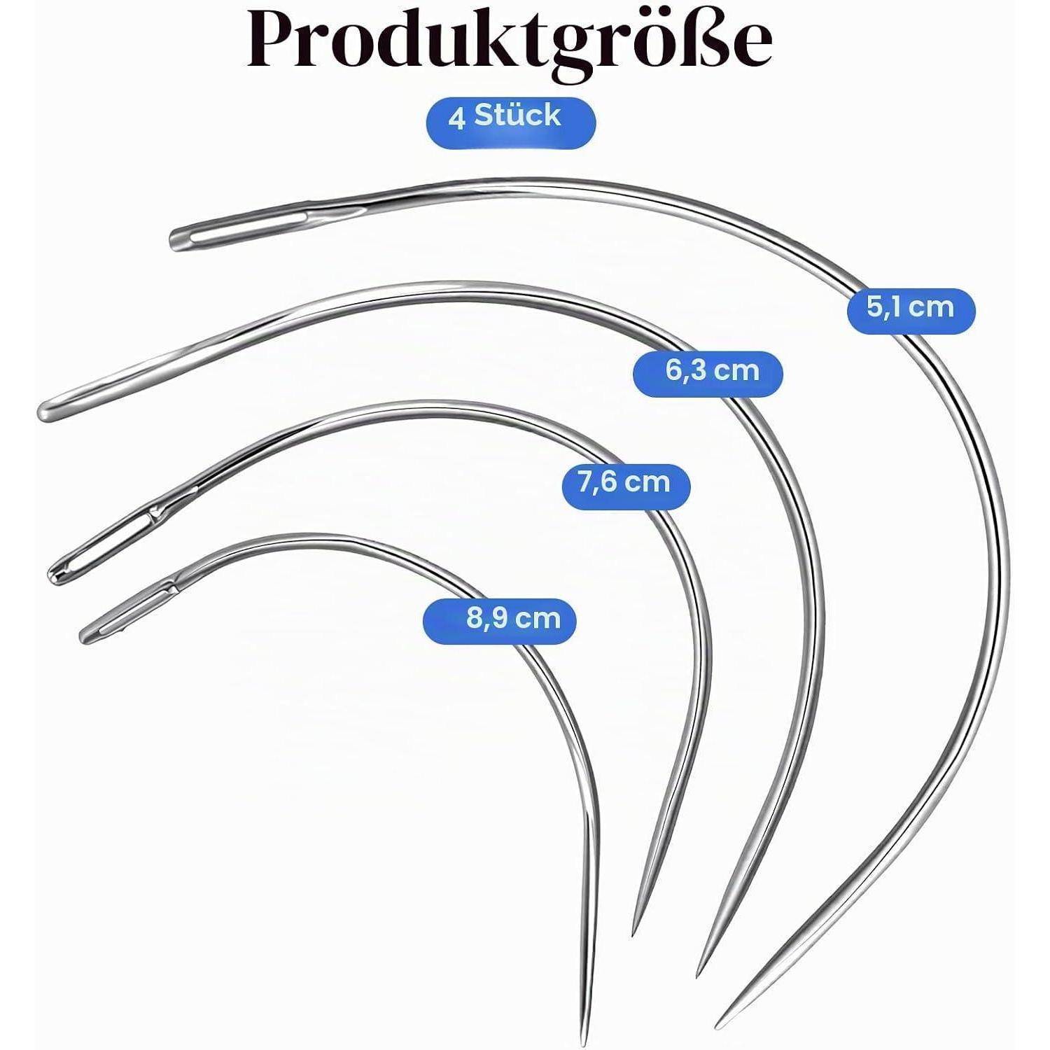 Bild mit vier gekrümmten Metallhaarnadeln mit der Aufschrift 