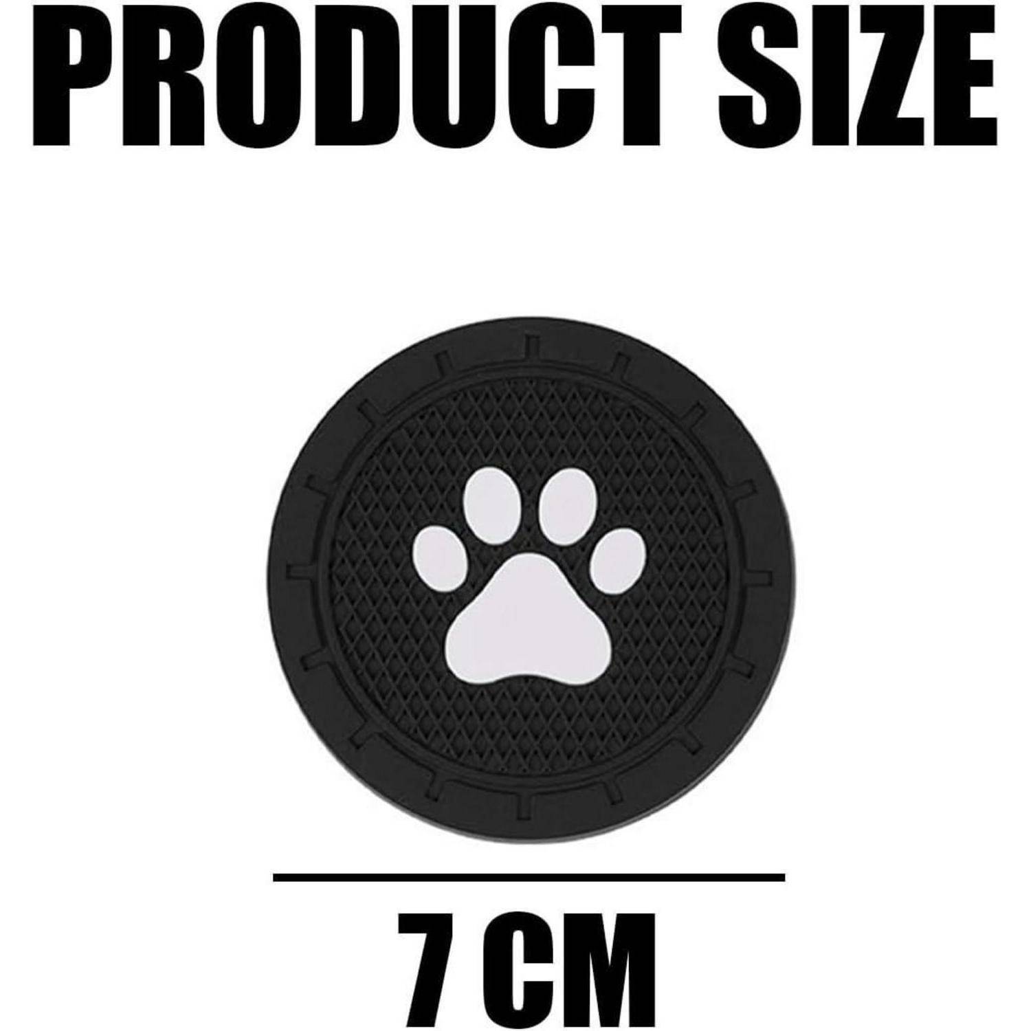 Produktgrößen-Grafik mit einer runden Hundepfoten-Scheibe, darunter beschriftet mit „7 CM
