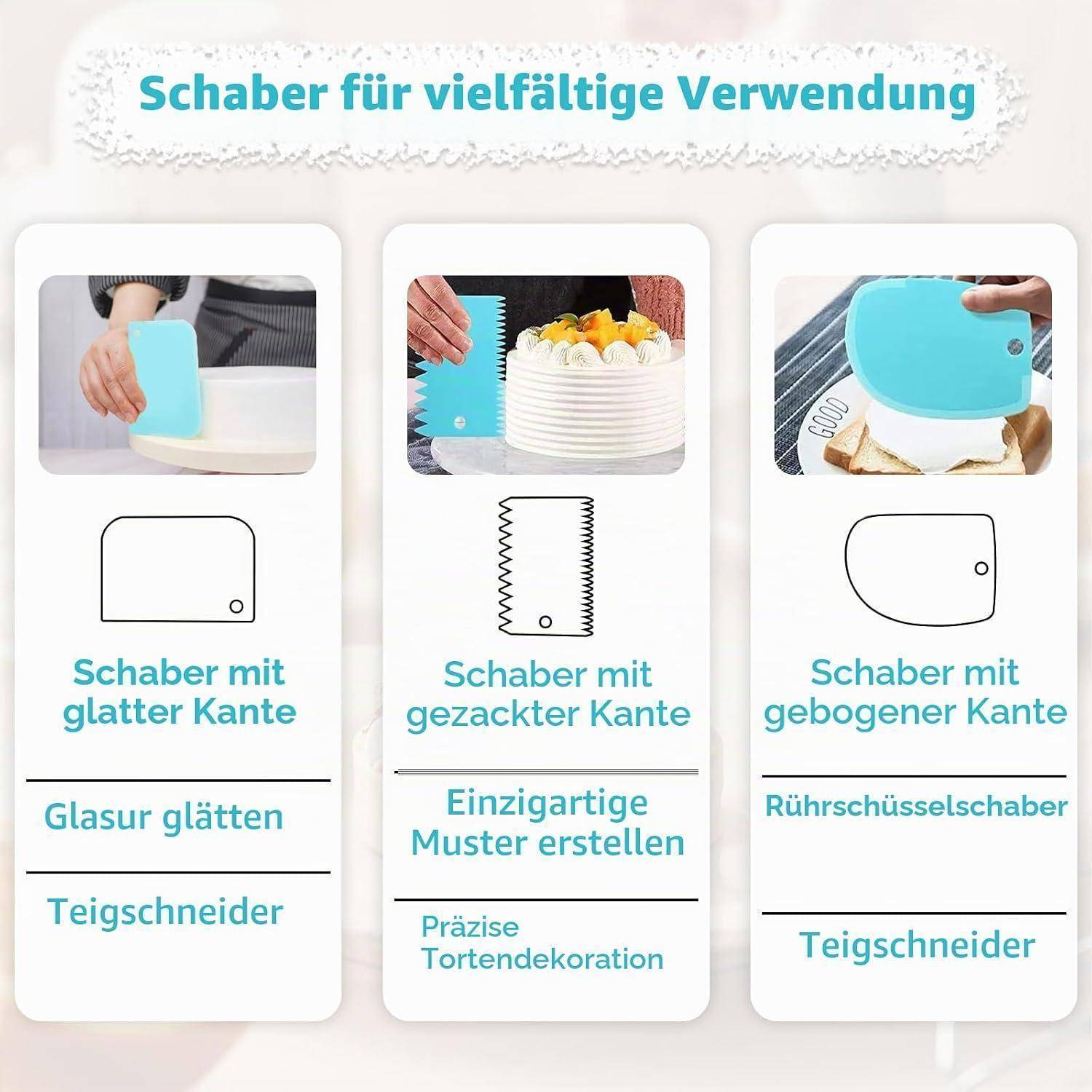 Spritzbeutel Set 42tlg. mit Edelstahl Tüllen und Zubehör