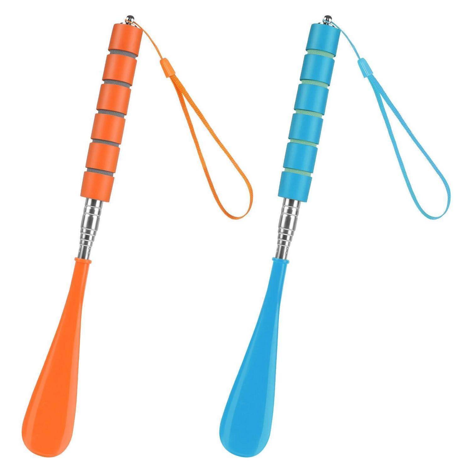 Schuhlöffel Teleskopisch 28.5-70.5cm Kunststoff Orange + Blau