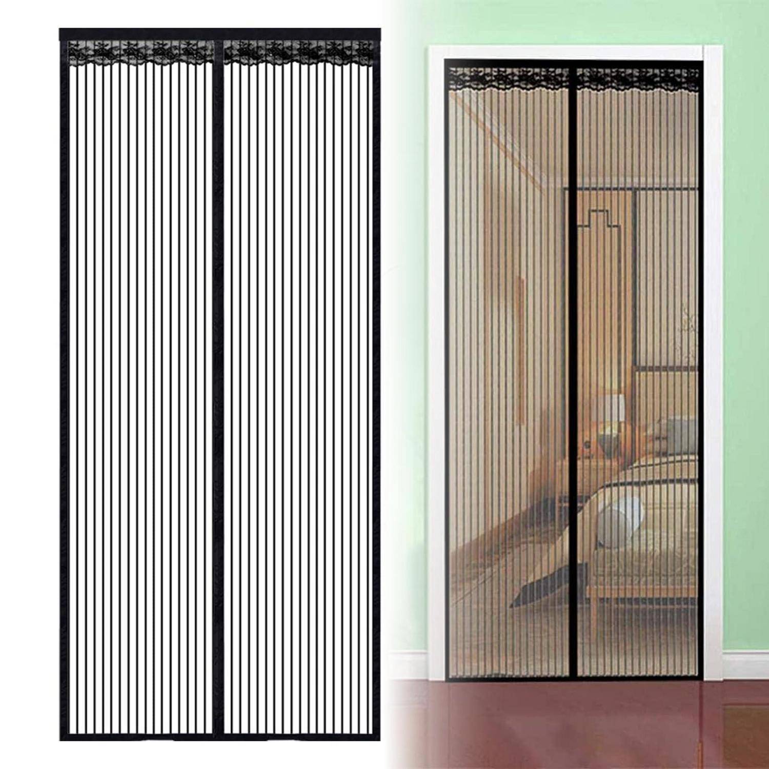 Fliegengitter Balkontür 80x200cm Magnet mit Klettband